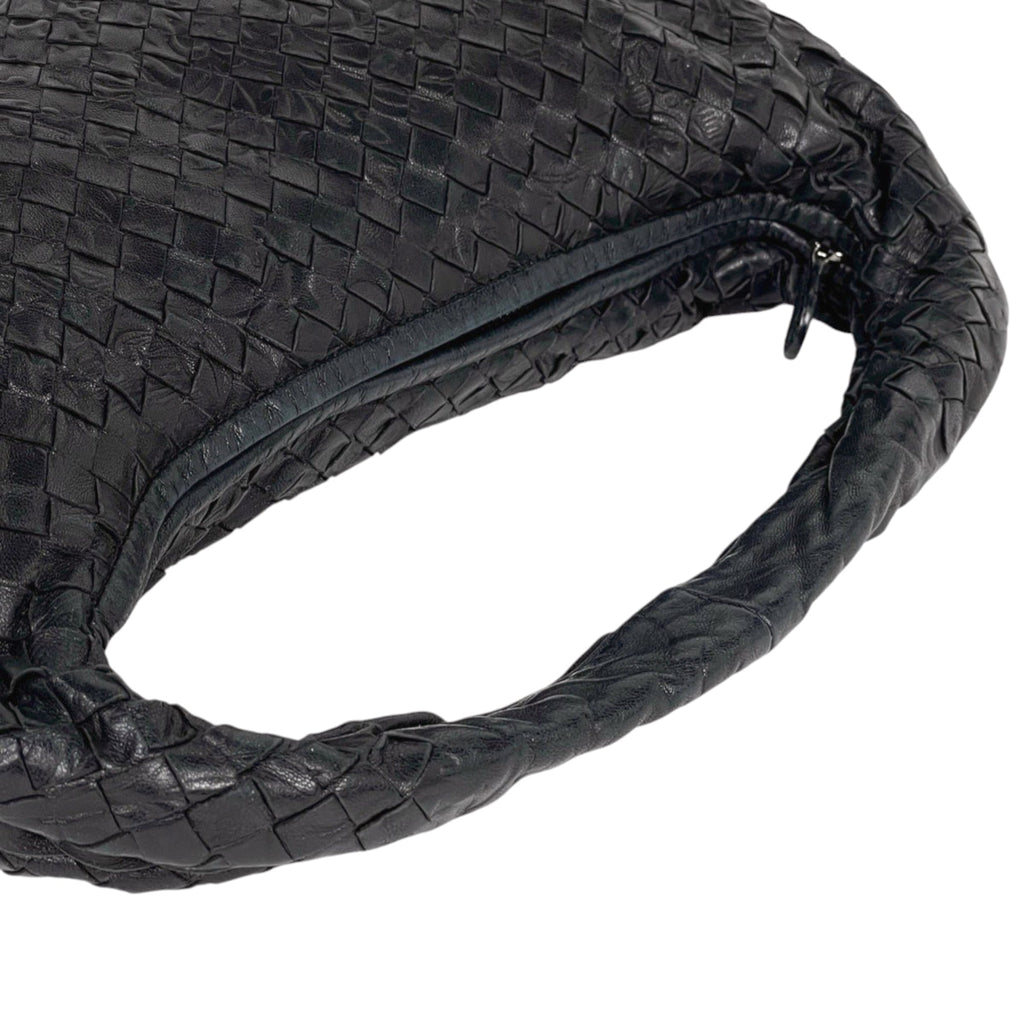 Bottega Veneta Black Leather Handbag Shoulder Bag