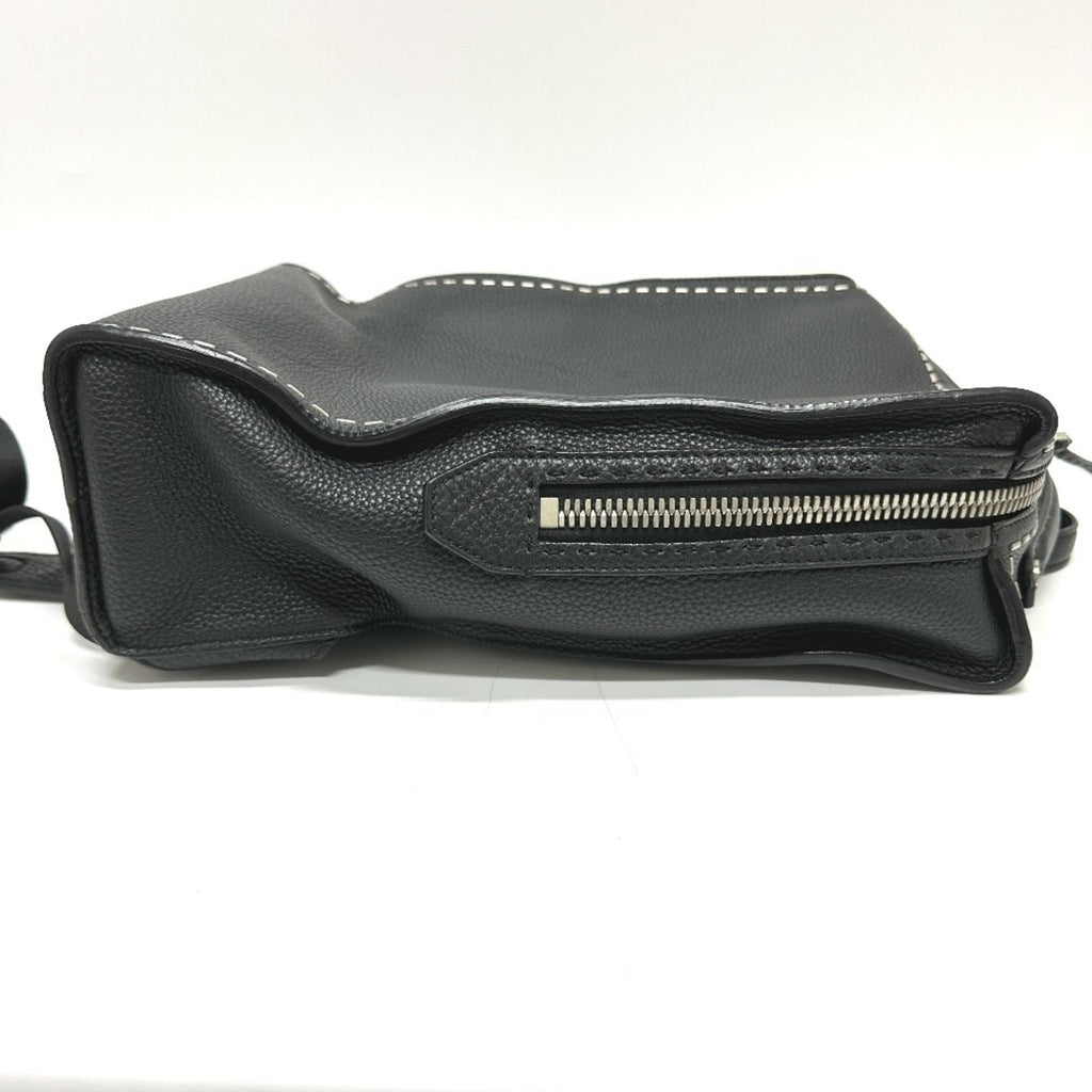 Fendi Black Leather Backpack