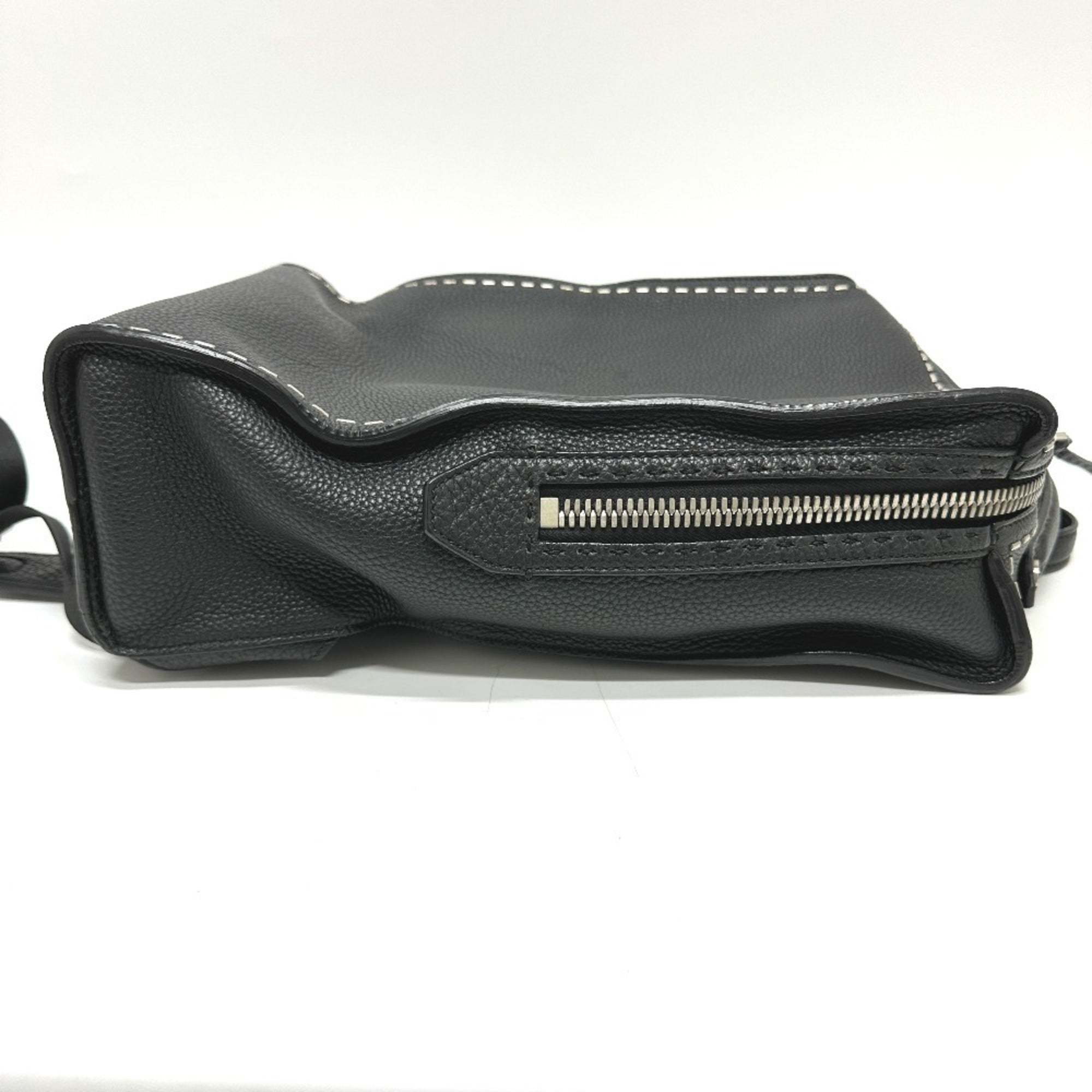 Fendi Black Leather Backpack