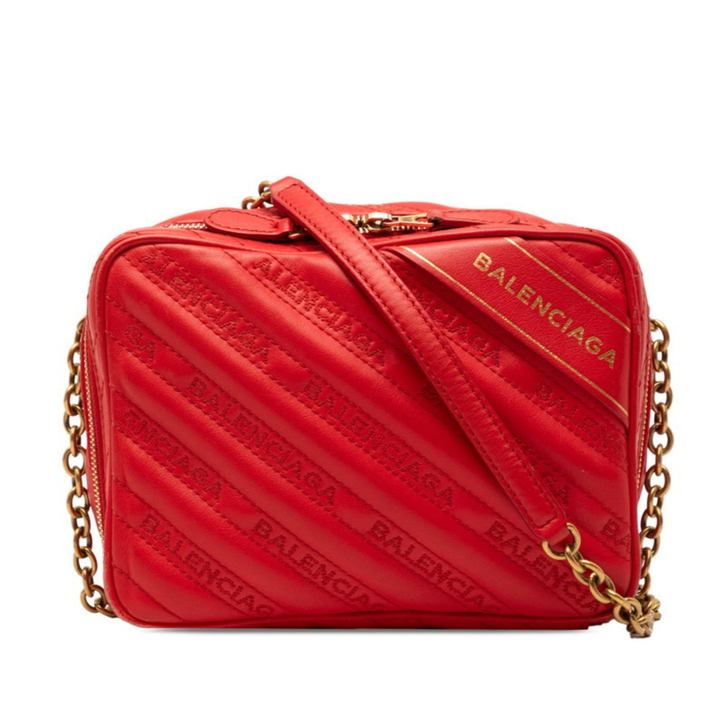 Balenciaga Red Color Leather Shoulder