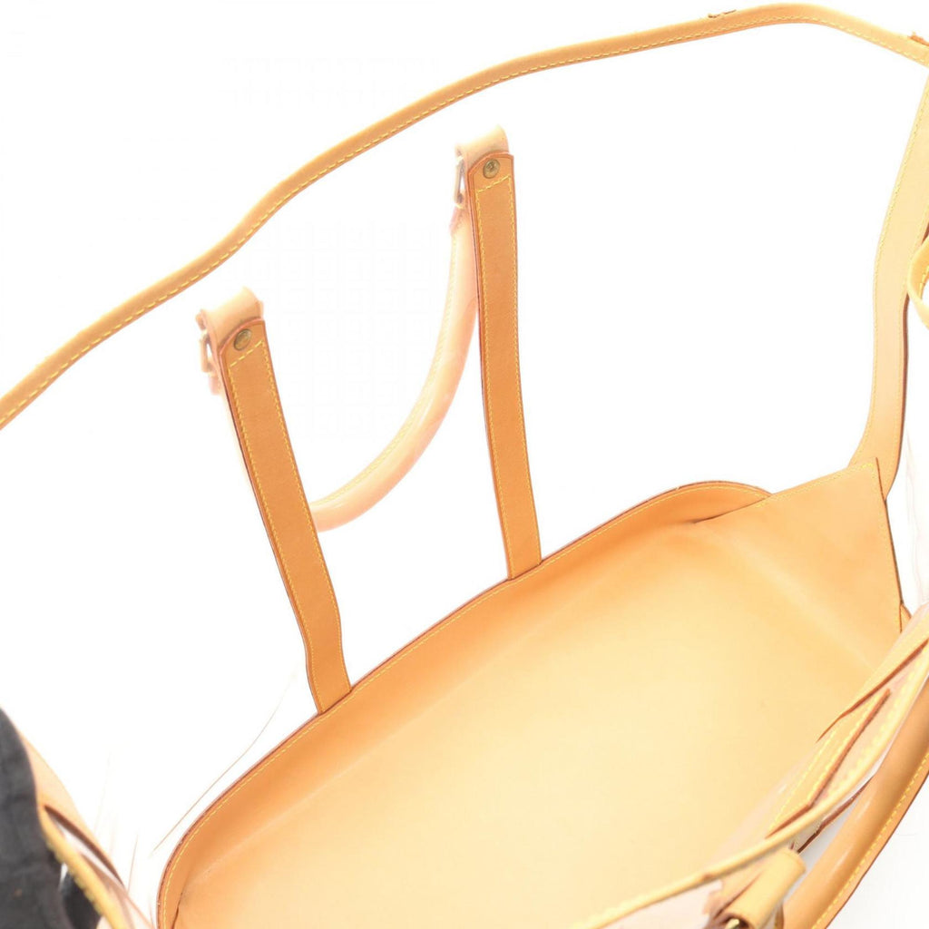 Louis Vuitton Brown Clear Vinyl Leather Tote Bag