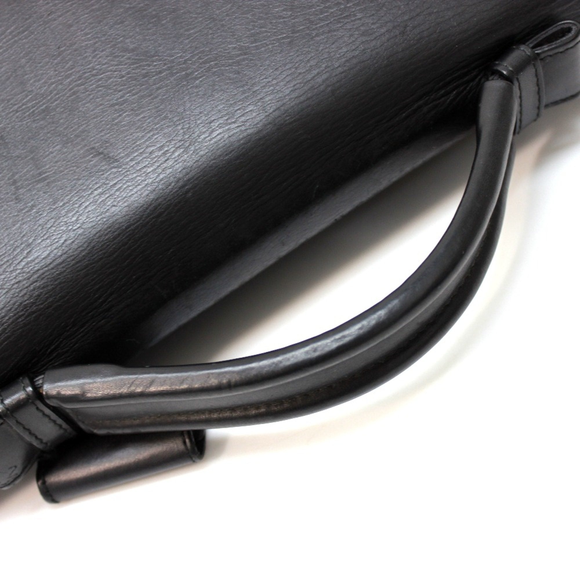 Bottega Veneta Black Leather Briefcase