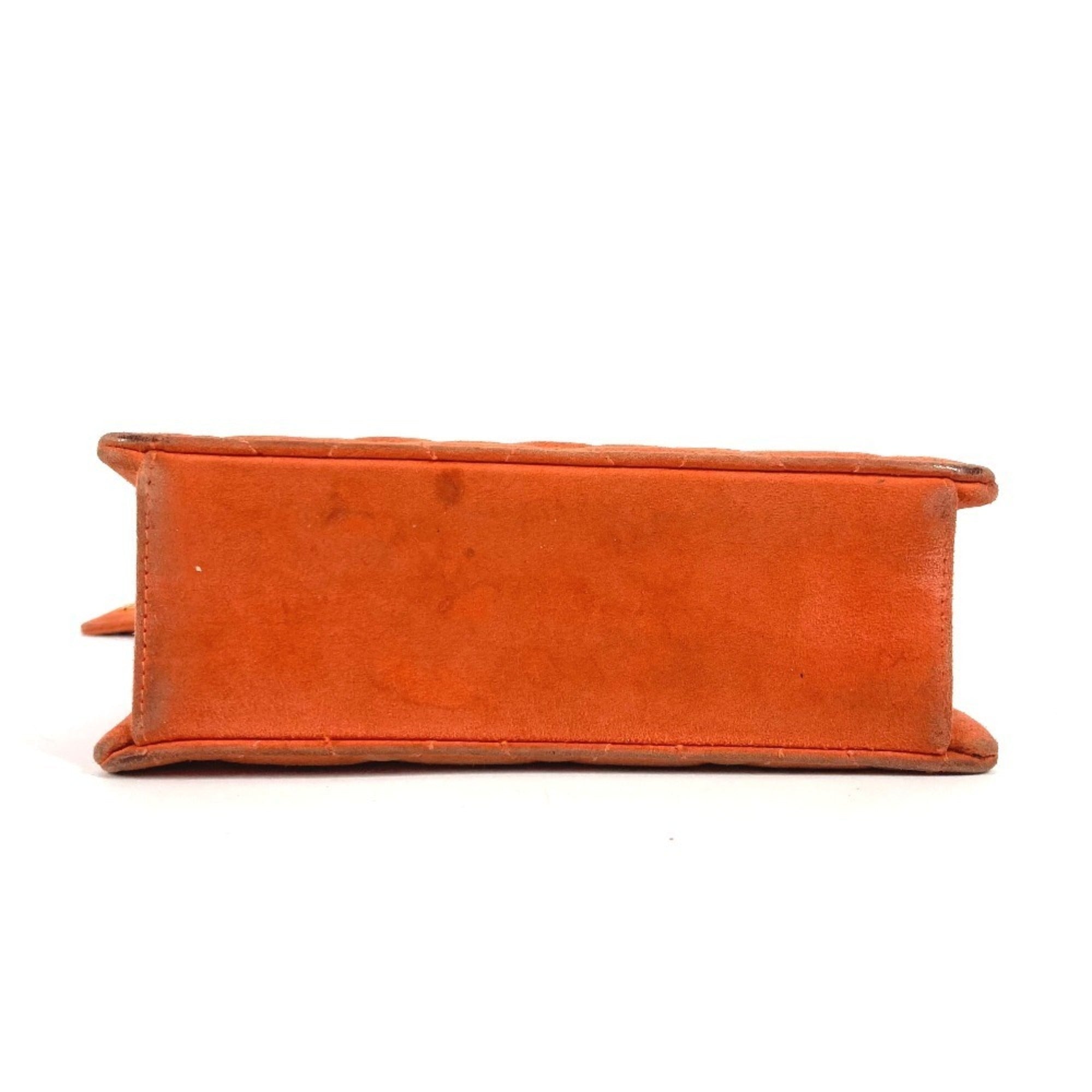 Chanel Orange Suede Handbag Shoulder Bag