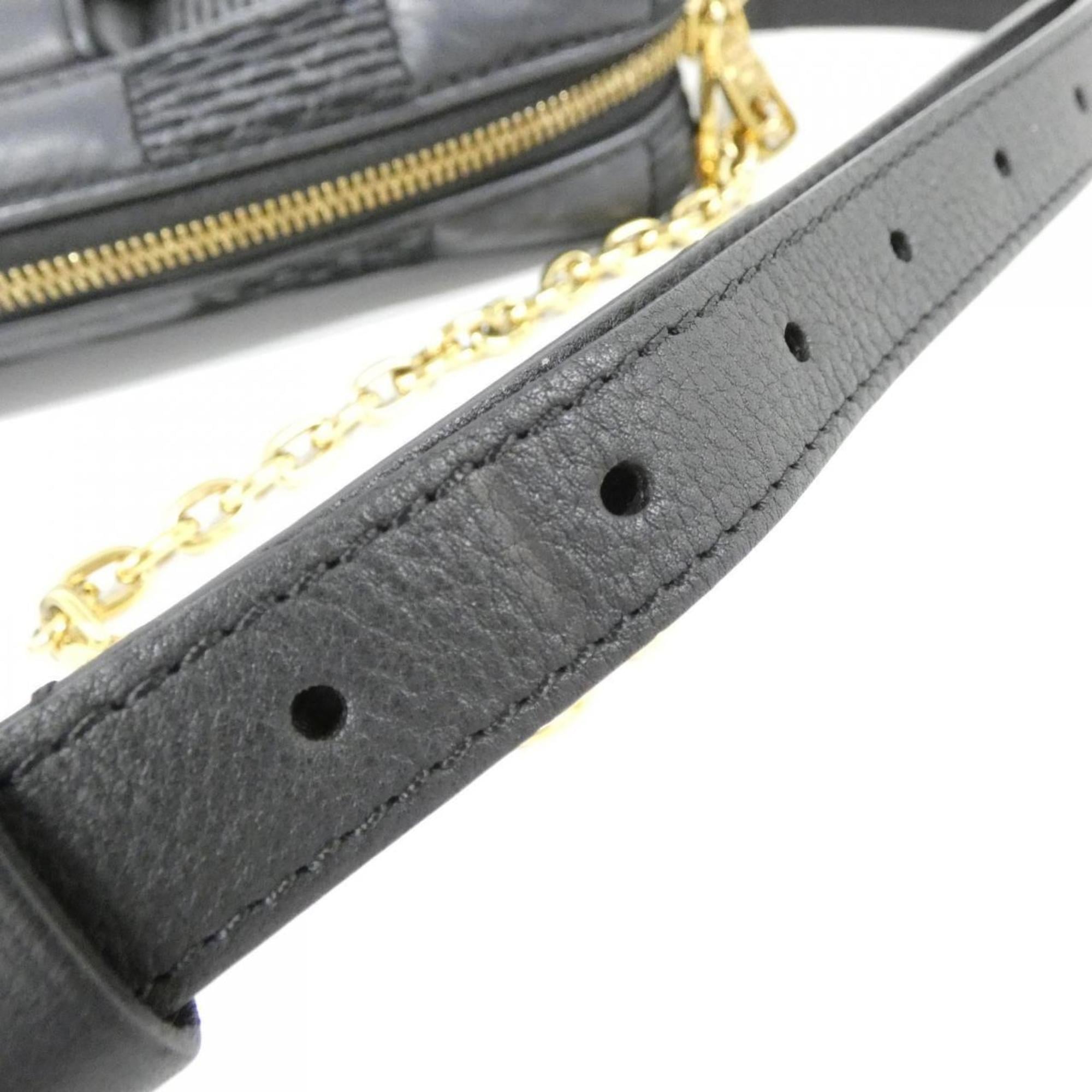 Louis Vuitton Black Leather Shoulder Bag