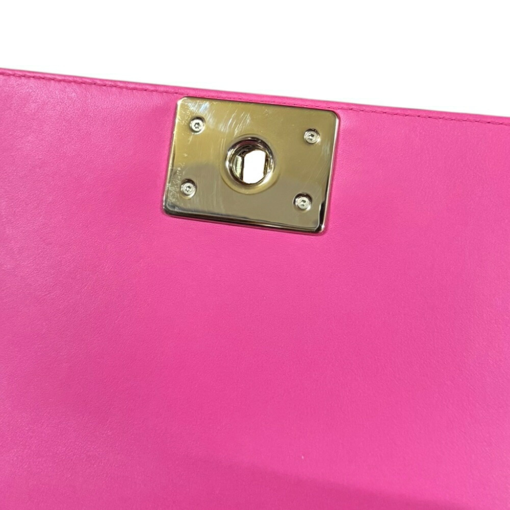 Chanel Pink Leather Shoulder Bag