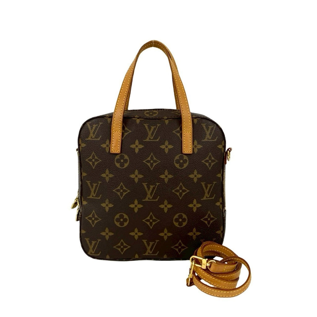 Louis Vuitton Brown Leather Pvc Handbag Shoulder Bag