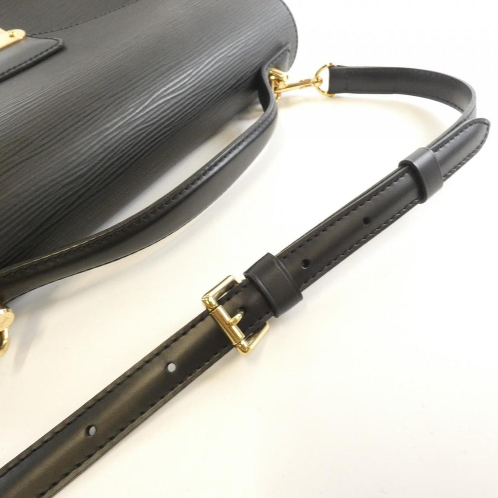 Louis Vuitton Black Leather Briefcase Handbag