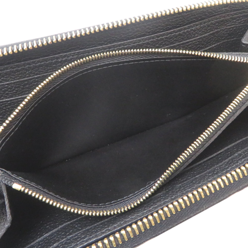 Louis Vuitton Black Noir Monogram Empreinte Long Wallet