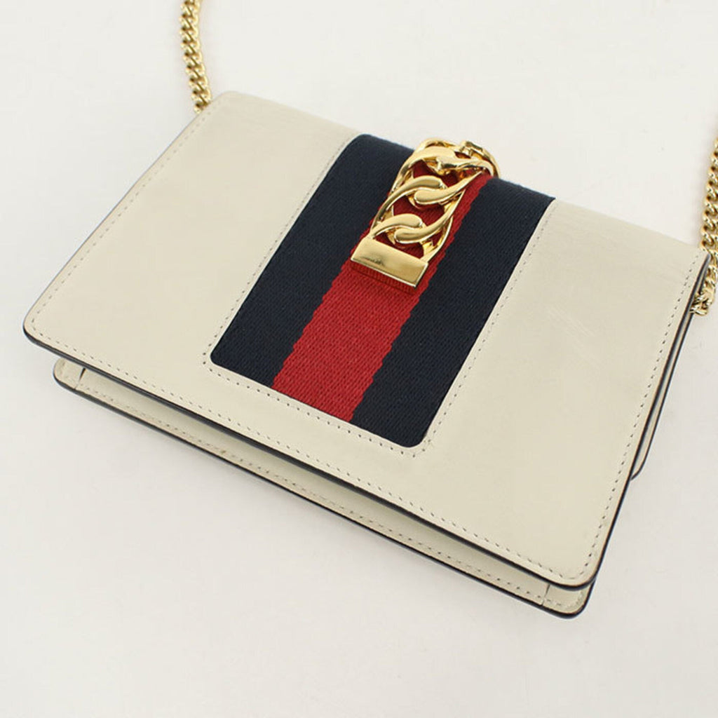 Gucci Ivory Leather Shoulder Bag (Pre-Owned)