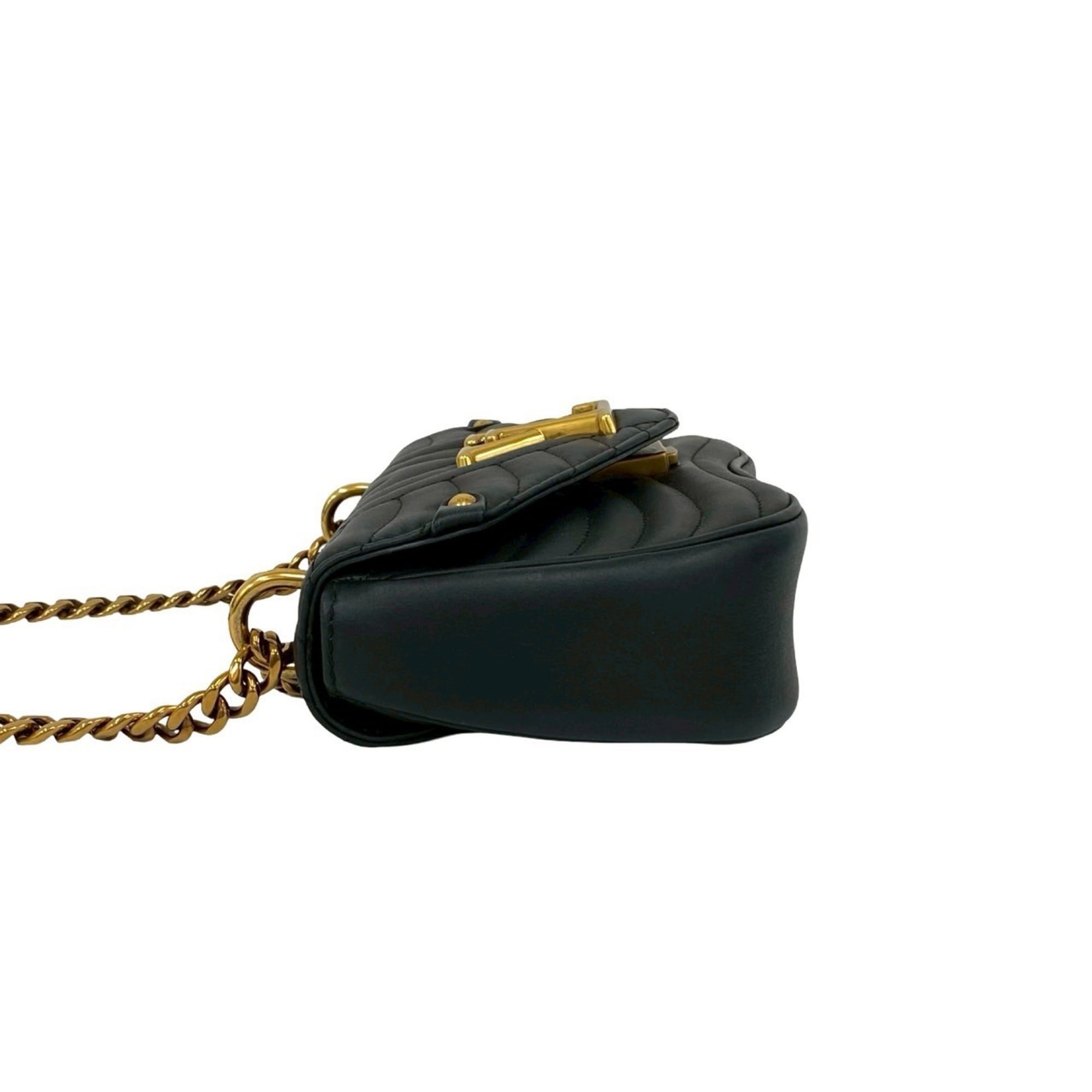 Louis Vuitton Black Leather Handbag Shoulder Bag