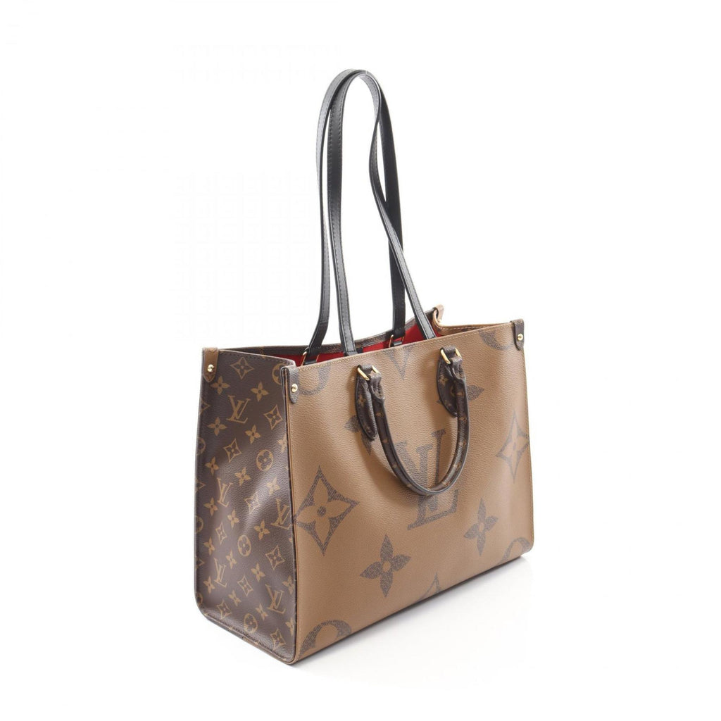 Louis Vuitton Beige Brown Monogram Coated Canvas Tote Bag