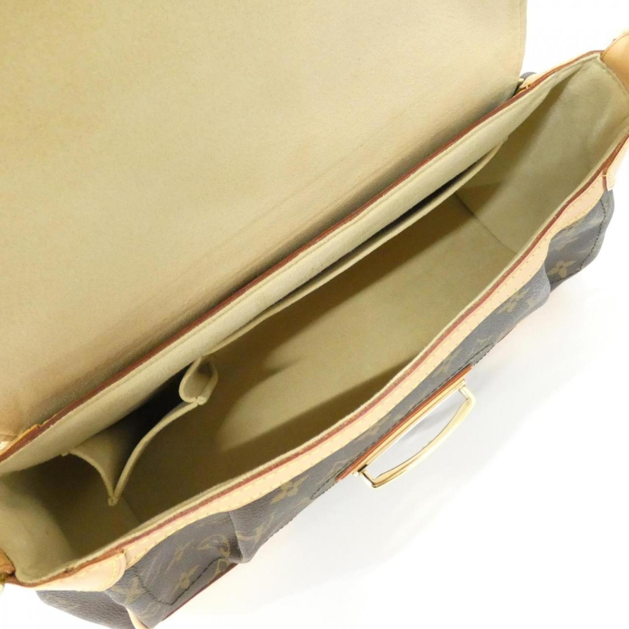 Louis Vuitton Brown Coated Canvas Shoulder Bag