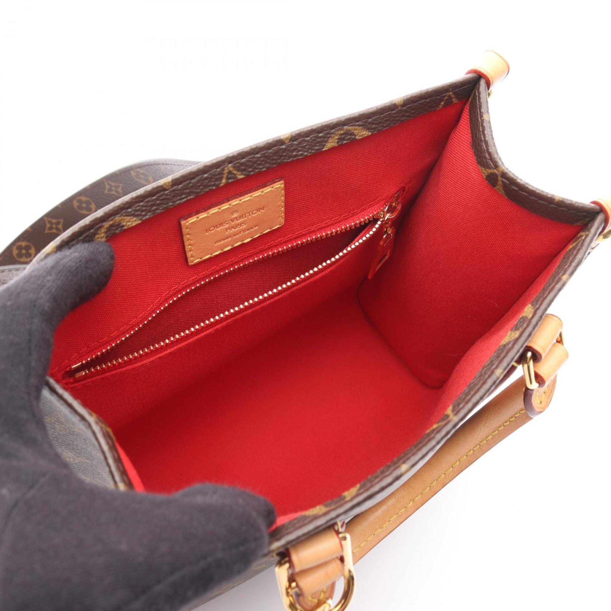 Louis Vuitton Brown Coated Canvas Leather Handbag