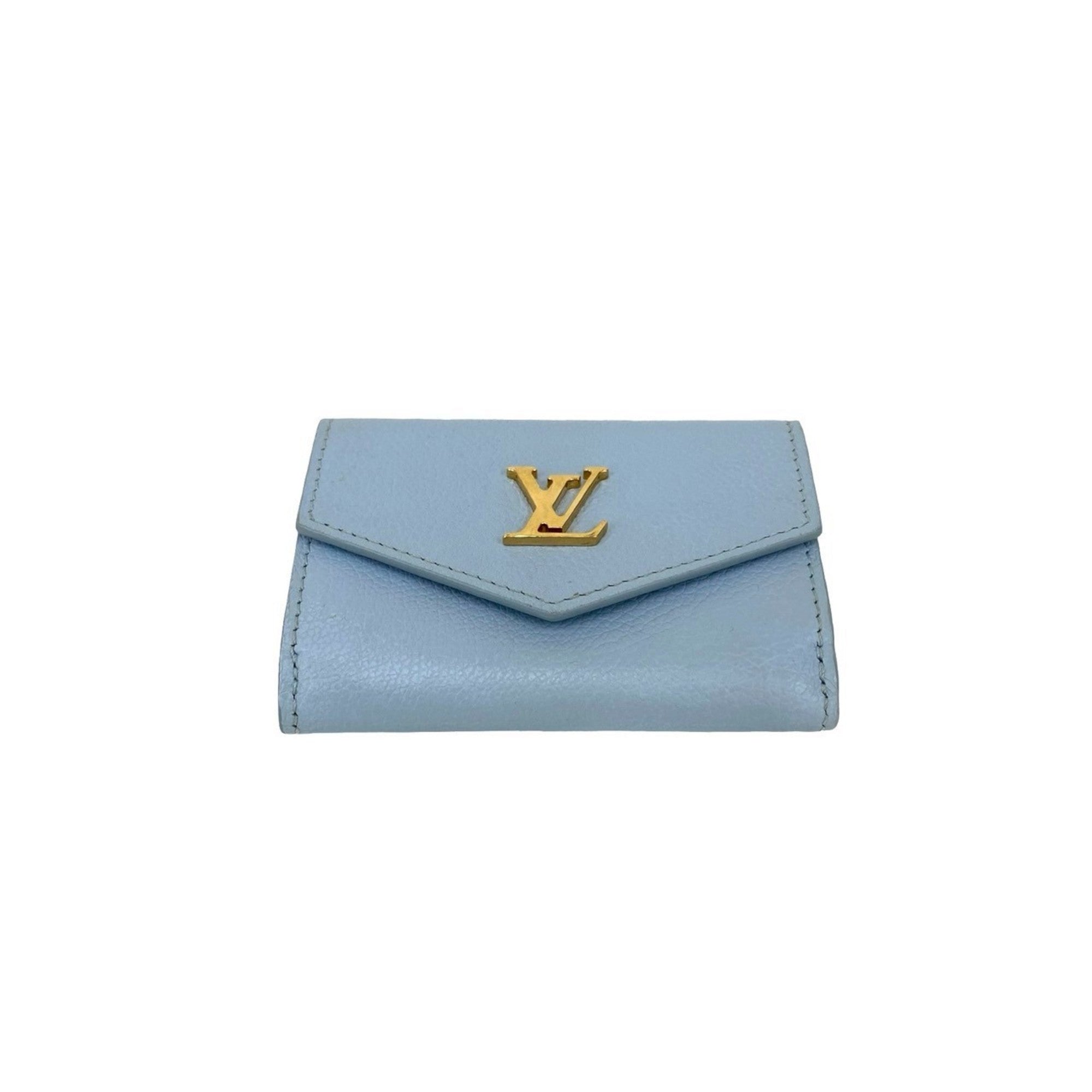 Louis Vuitton Blue Leather Wallet (Tri-Fold)