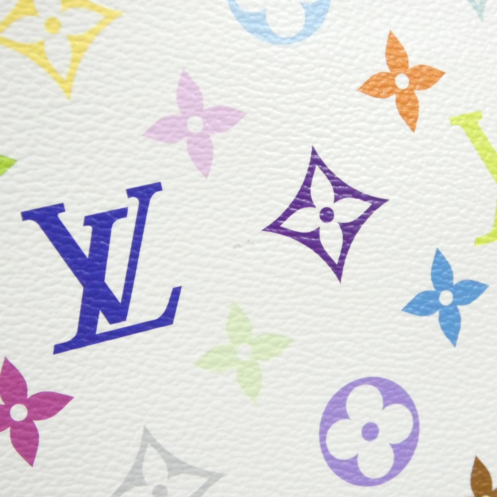 Louis Vuitton Multi-Color White Coated Canvas Handbag