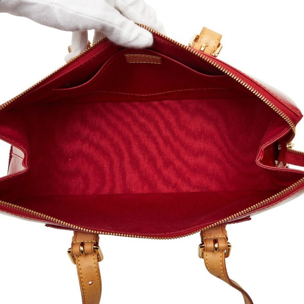Louis Vuitton Pomme D'amour Red Color Patent Leather Handbag