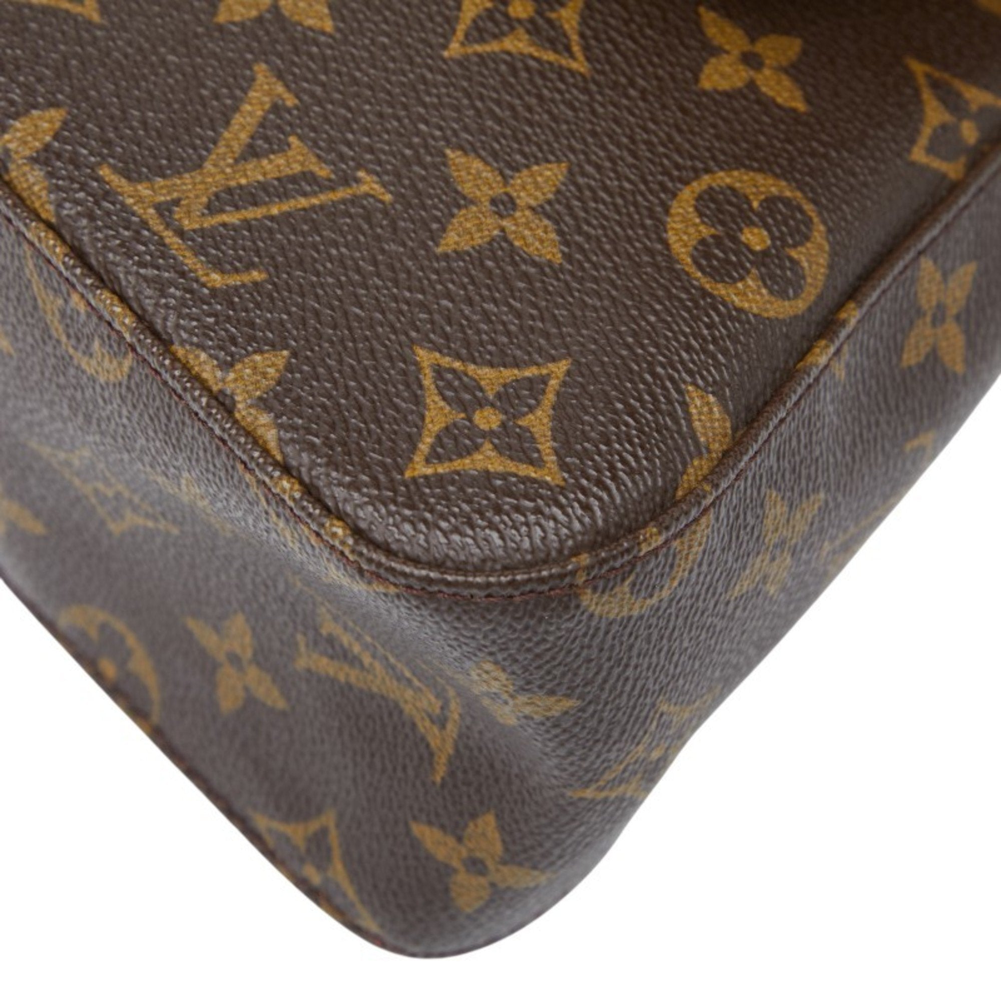 Louis Vuitton Brown Pvc Leather Handbag Shoulder Bag