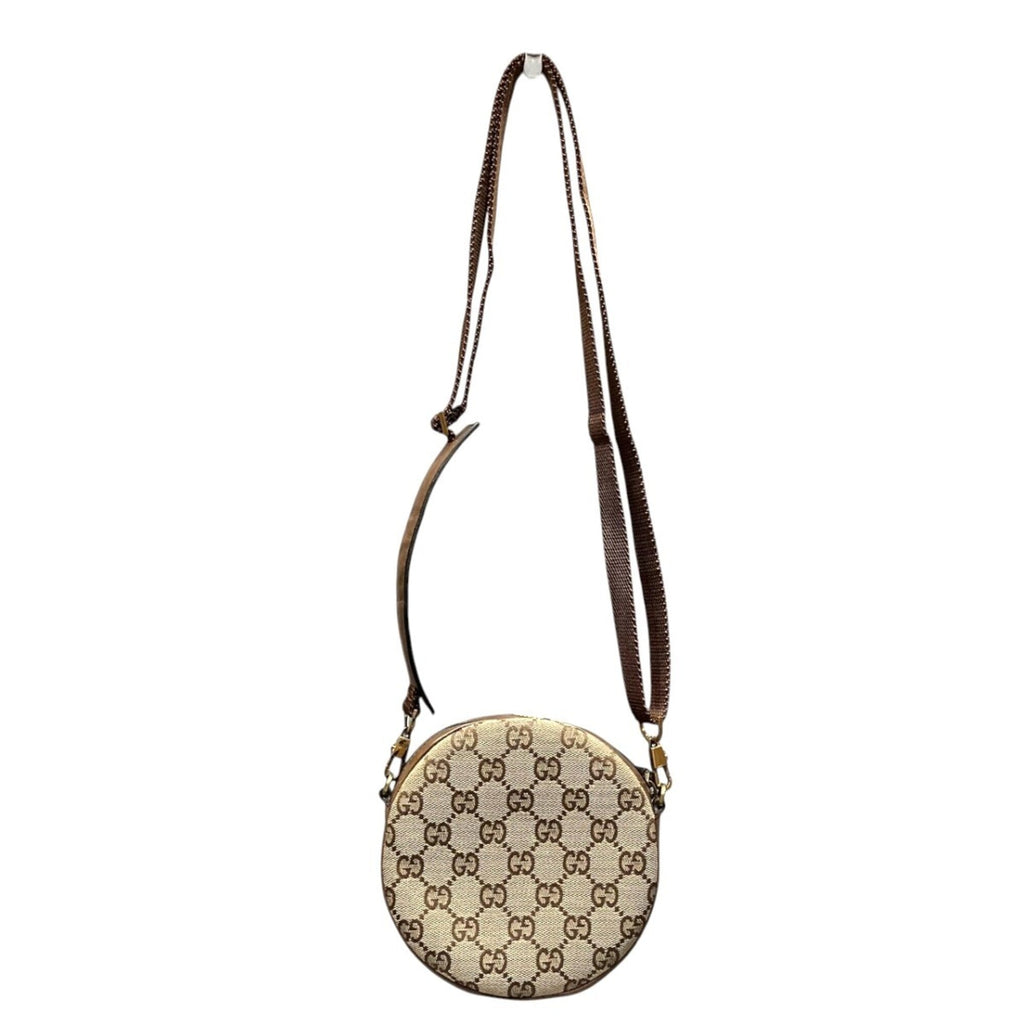 Gucci Gg Canvas Beige Brown Gg Canvas Shoulder Bag (Pre-Owned)