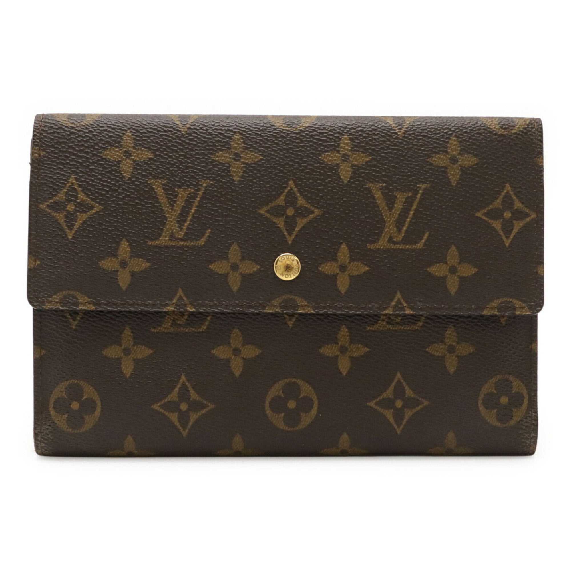 Louis Vuitton Monogram Brown Monogram Long Wallet (Tri-Fold)
