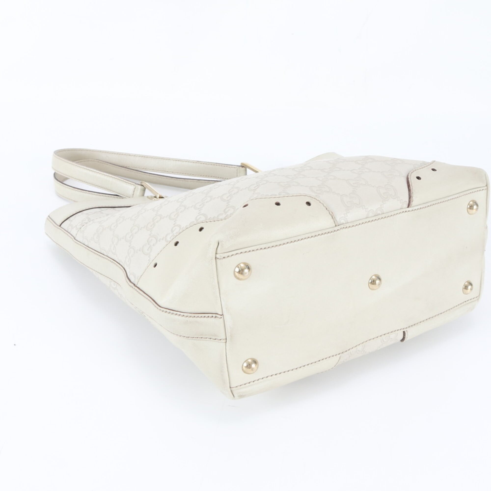 Gucci Guccissima White Leather Handbag (Pre-Owned)