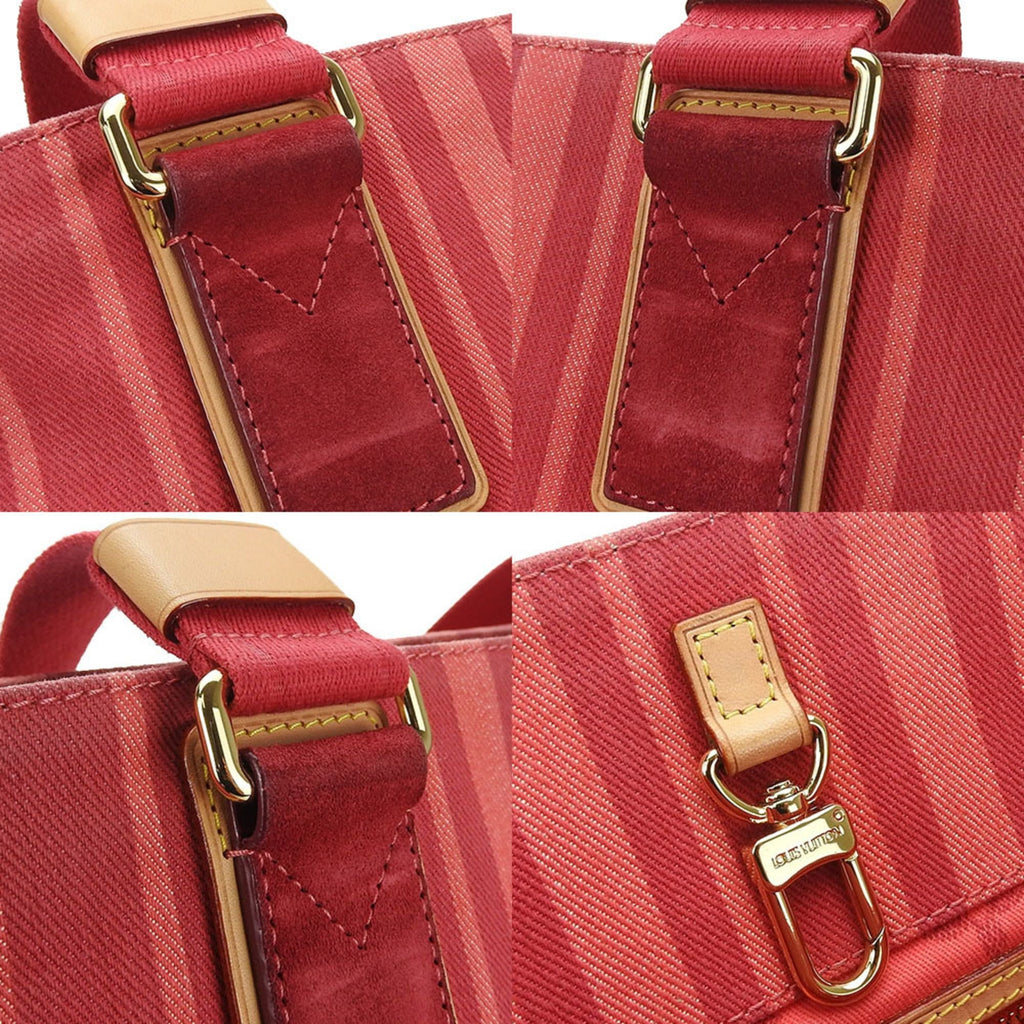 Louis Vuitton Red Color Canvas Tote Bag