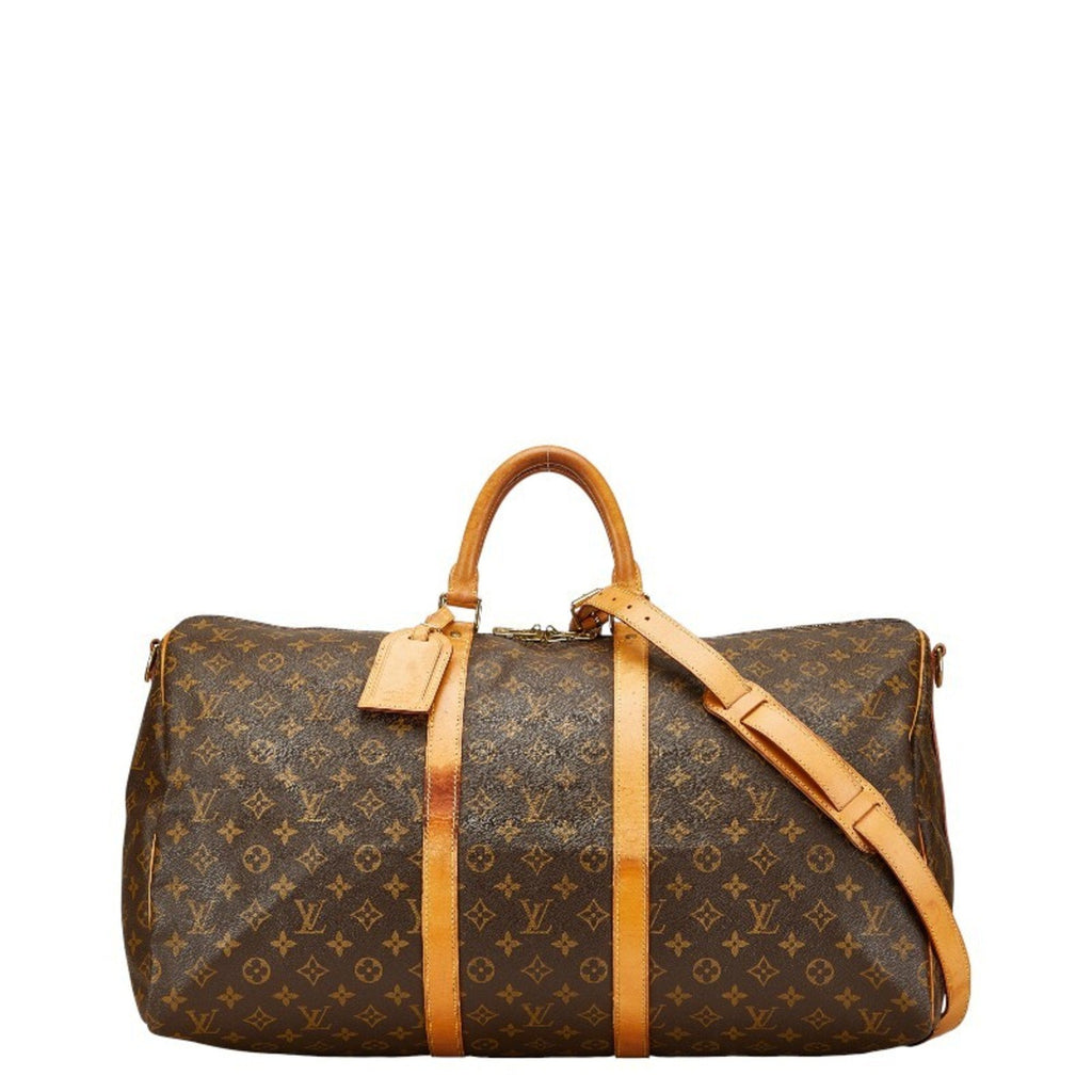 Louis Vuitton Monogram Brown Pvc Leather Boston Bag Shoulder Bag