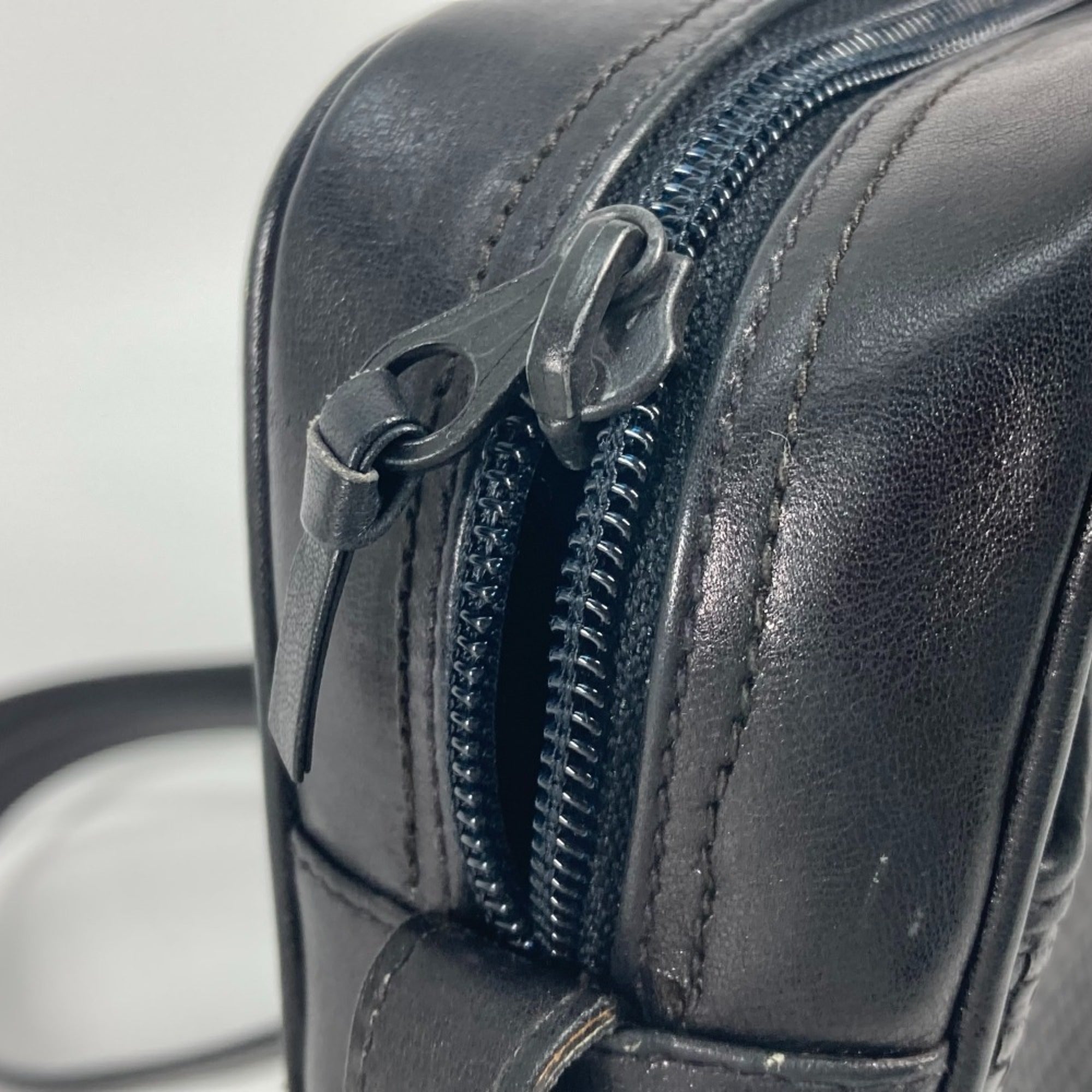 Celine Black Leather Pochette Shoulder Bag
