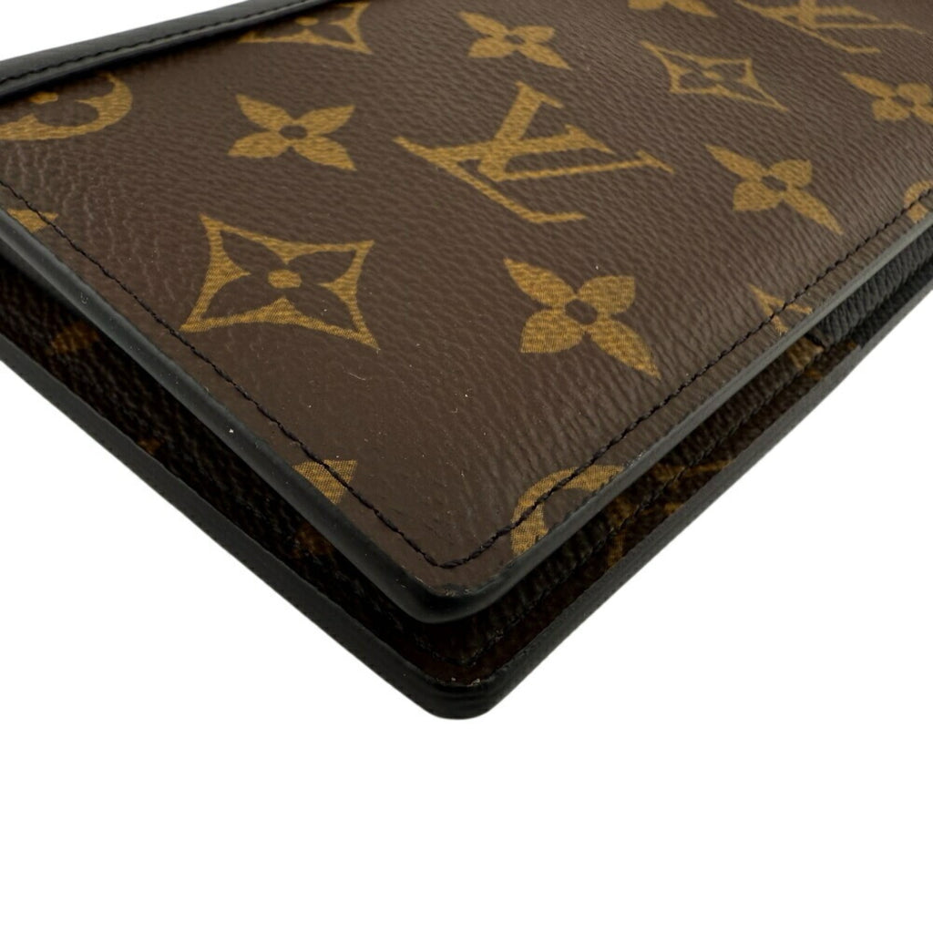 Louis Vuitton Monogram Macassar Brown Leather Long Wallet