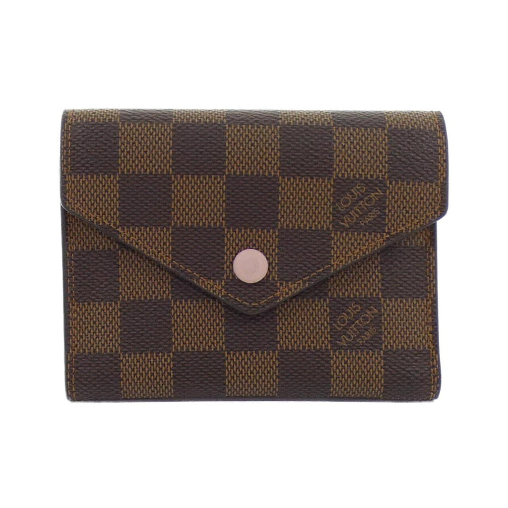 Louis Vuitton Ebene Rose Ballerine Coated Canvas Wallet (Tri-Fold)