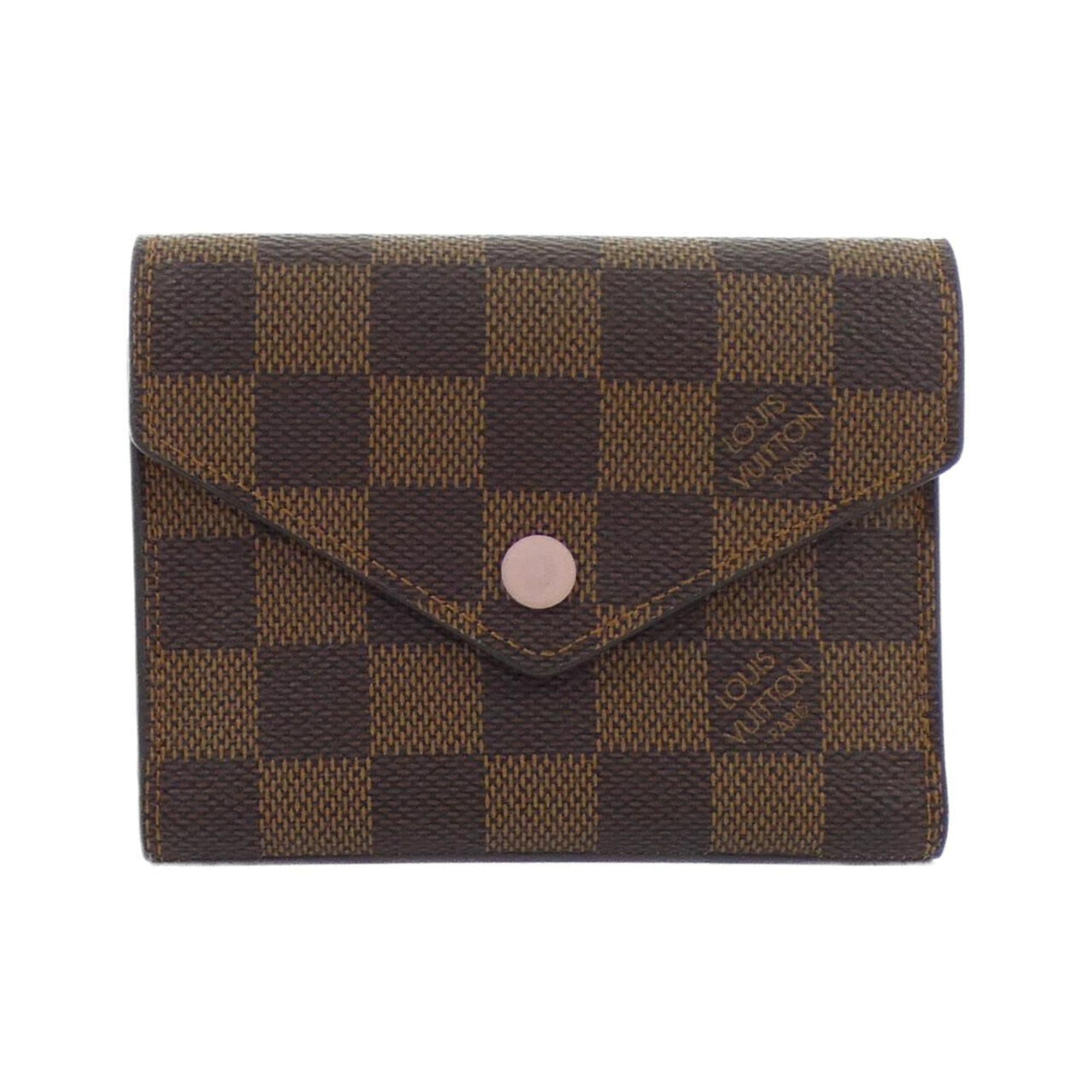 Louis Vuitton Ebene Rose Ballerine Coated Canvas Wallet (Tri-Fold)