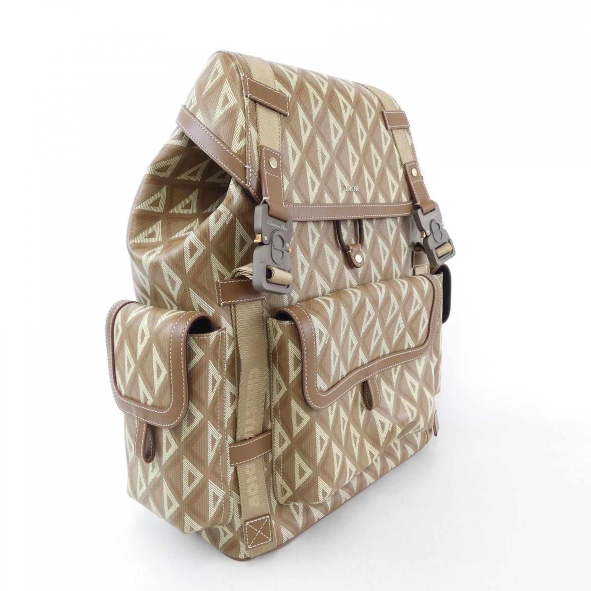 Christian Dior Beige Brown Backpack (Pre-Owned)