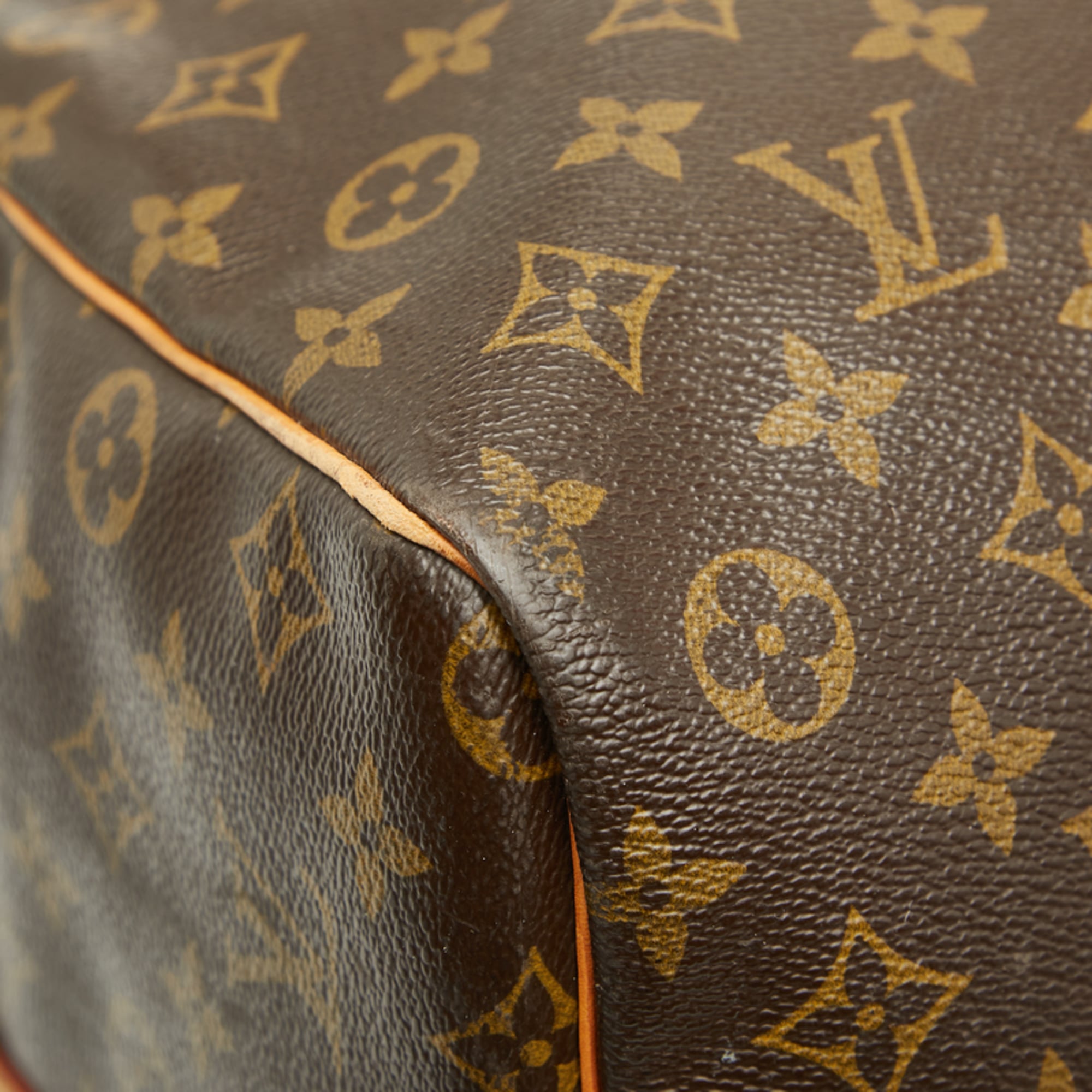Louis Vuitton Monogram Brown Pvc Leather Boston Bag Shoulder Bag