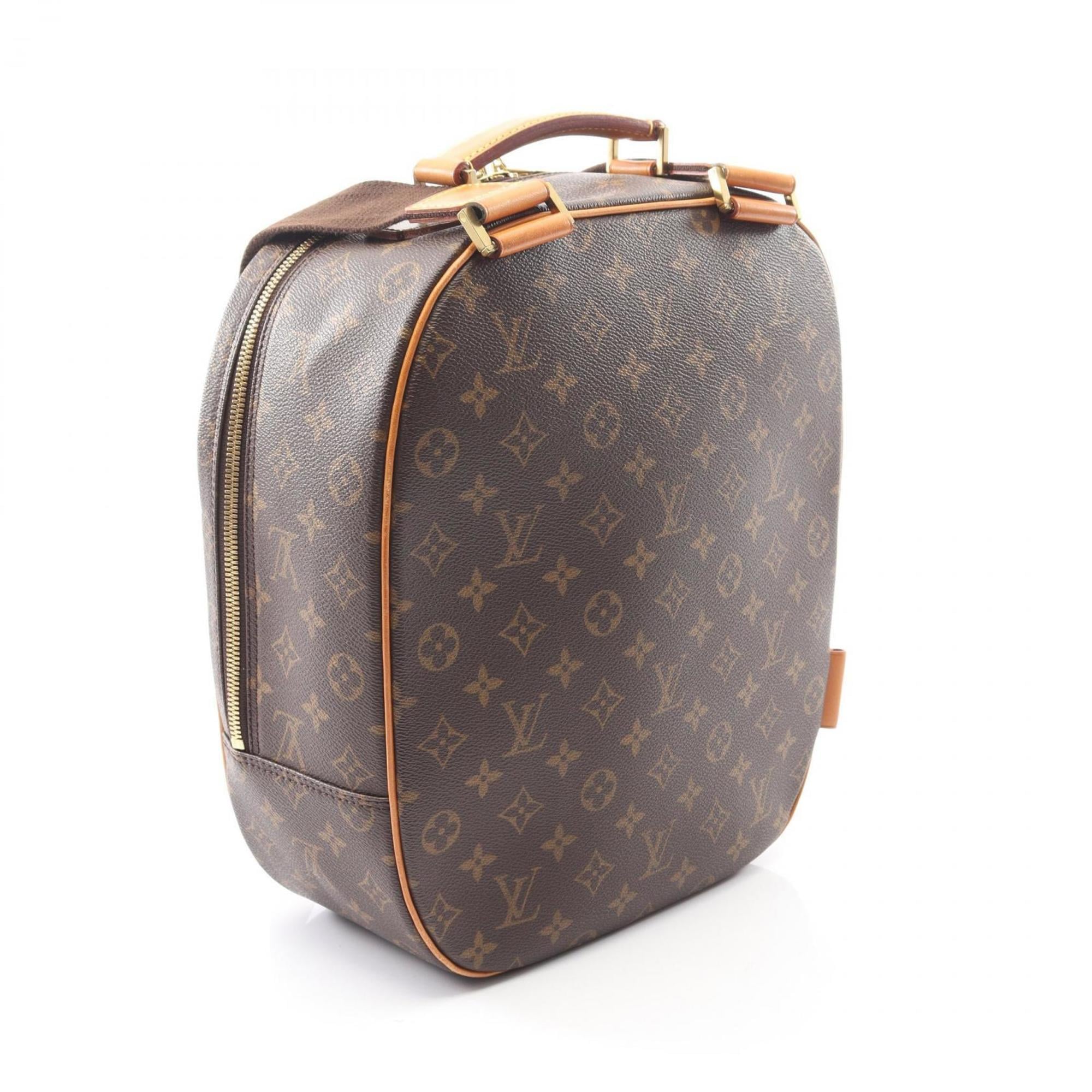 Louis Vuitton Monogram Brown Coated Canvas Leather Handbag