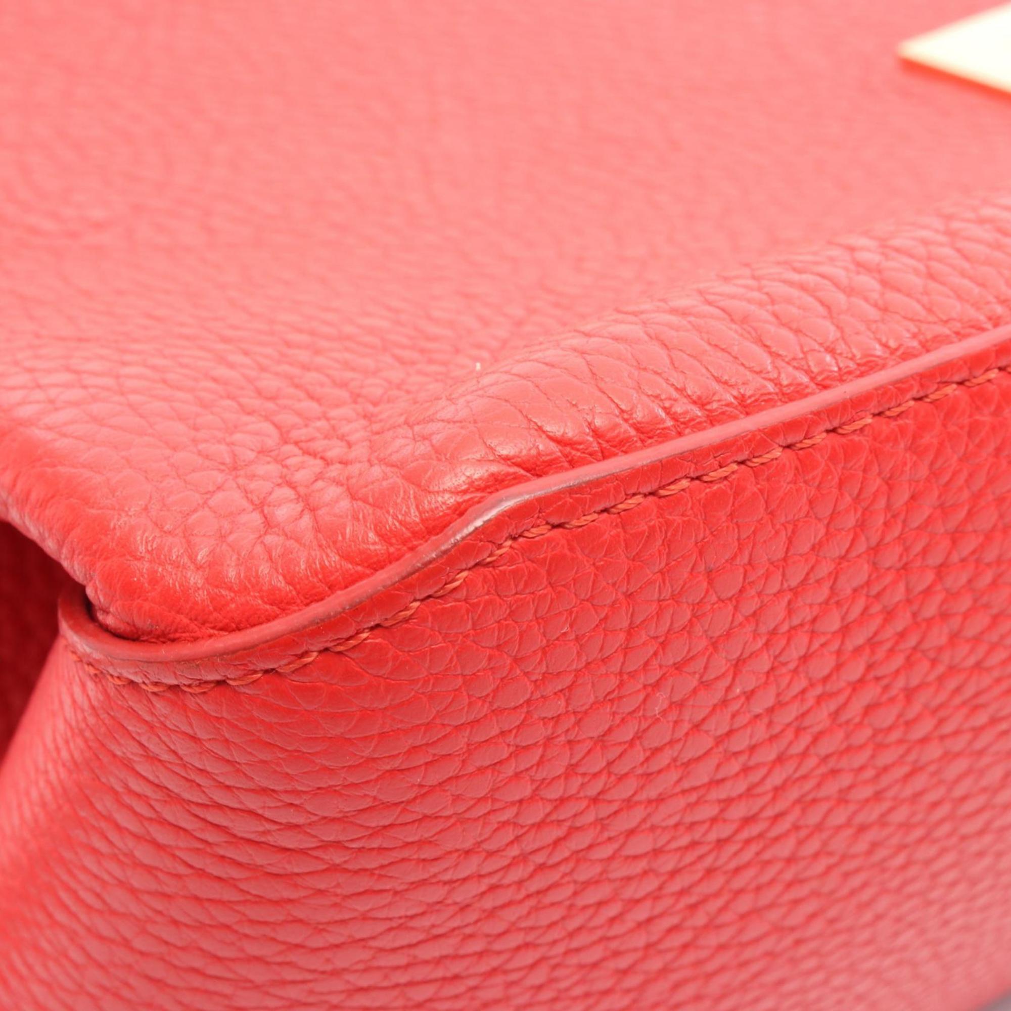 Louis Vuitton Red Color Leather Handbag