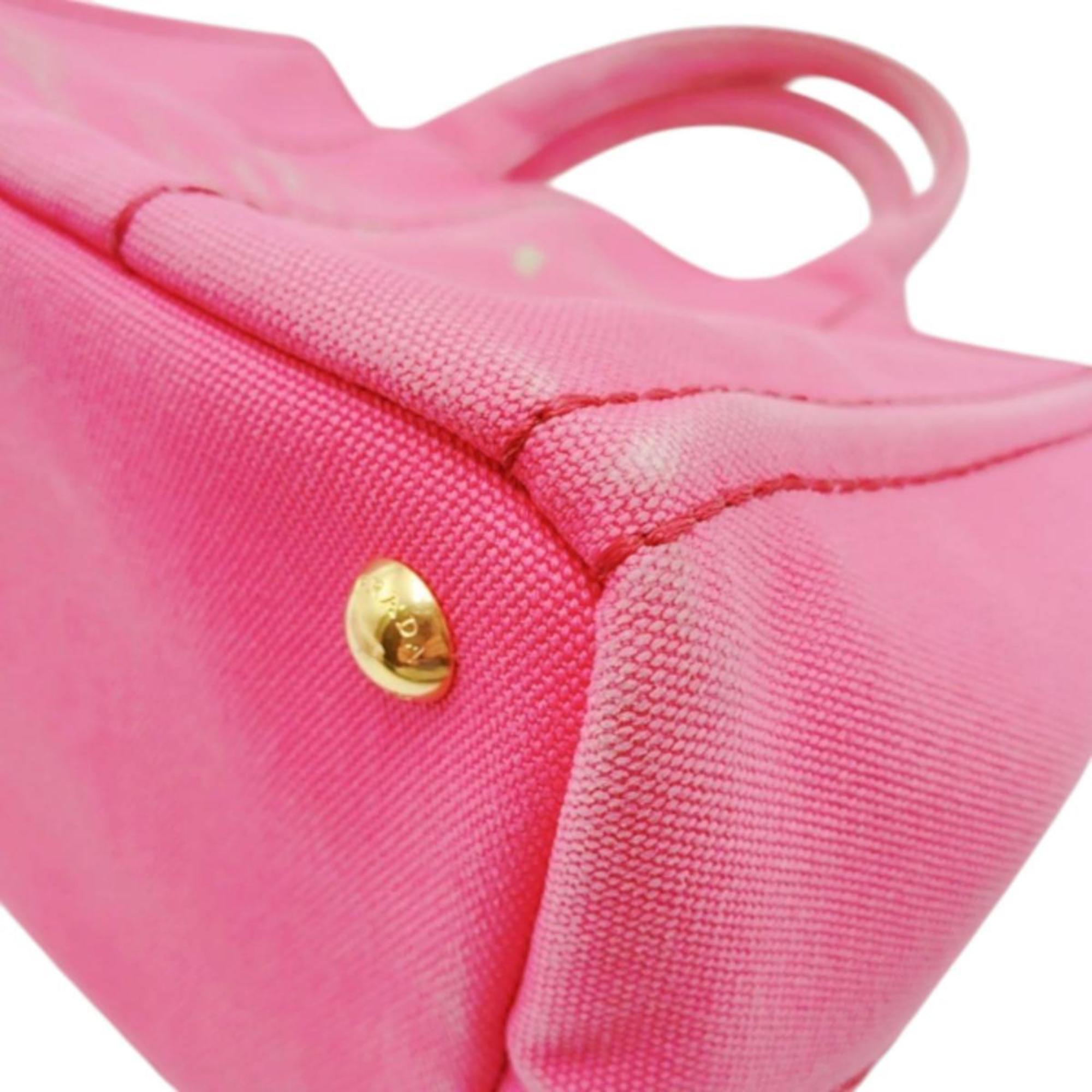 Prada Pink Canvas Tote Bag