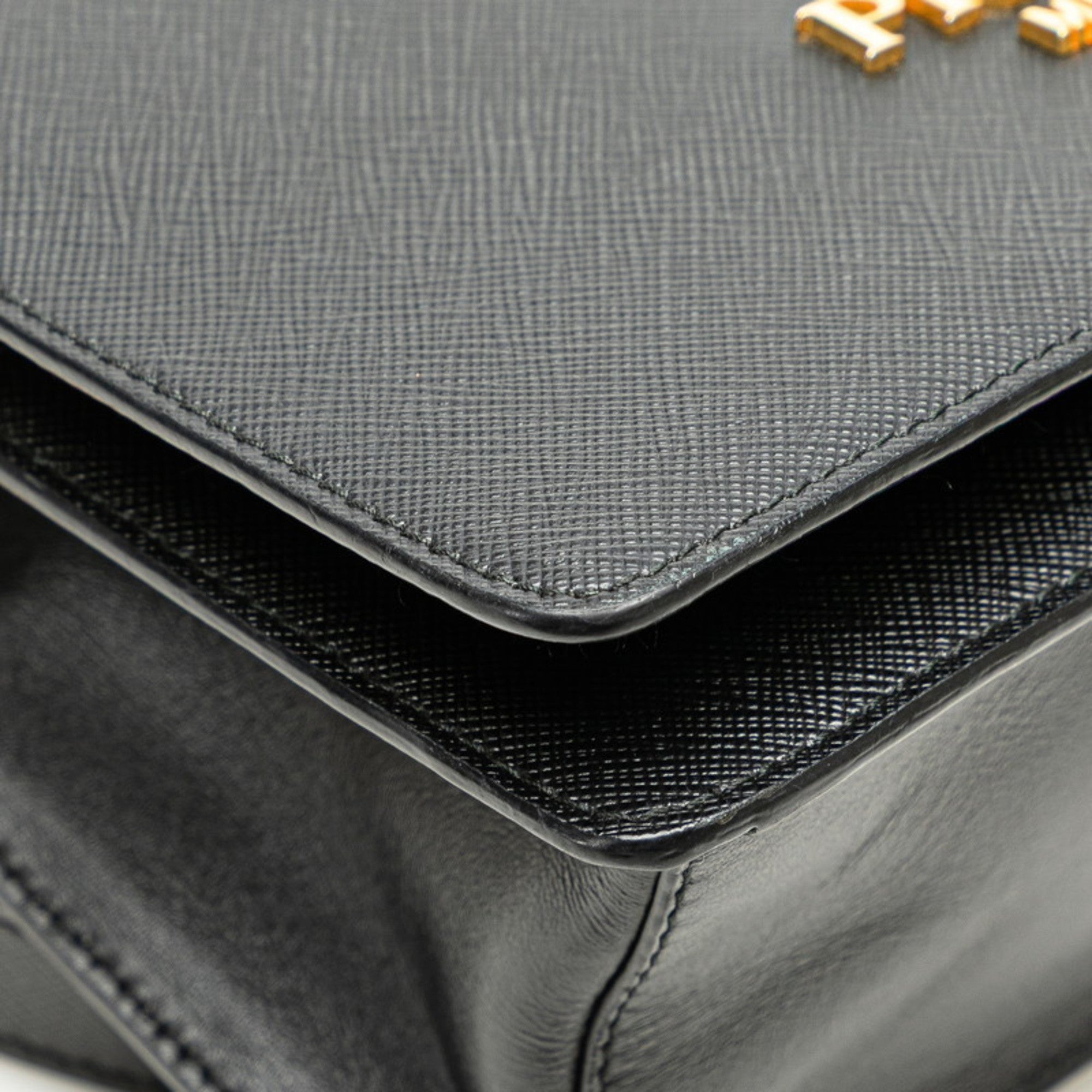Prada Black Leather Shoulder Bag