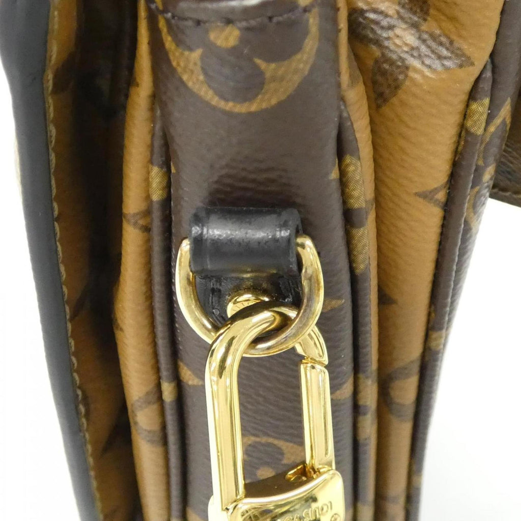 Louis Vuitton Marron Coated Canvas Handbag Pochette