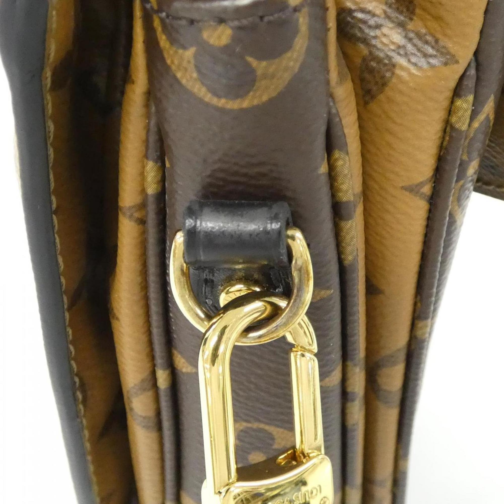 Louis Vuitton Marron Coated Canvas Handbag Pochette
