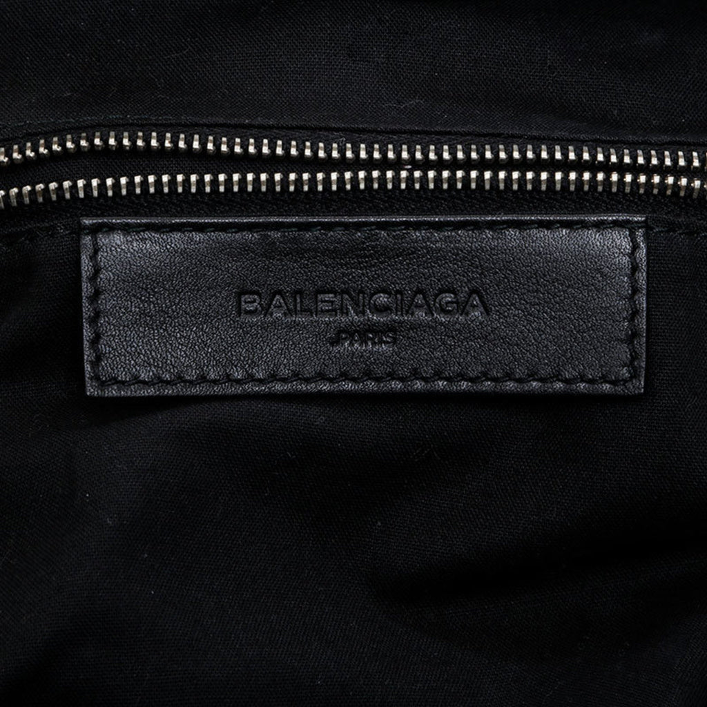 Balenciaga Black Leather Suede Backpack