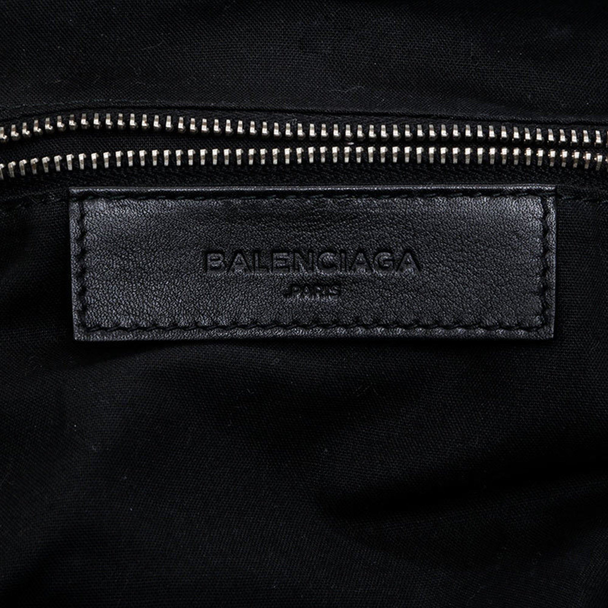 Balenciaga Black Leather Suede Backpack