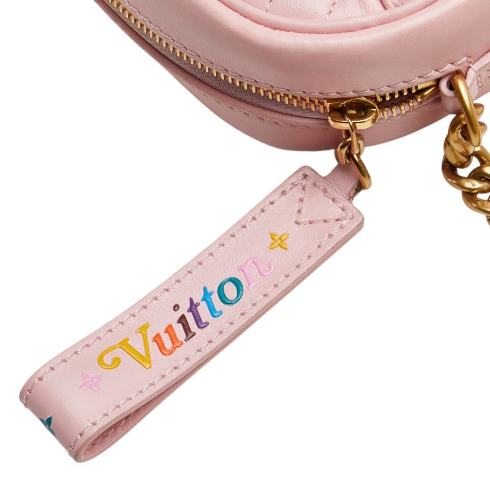 Louis Vuitton Pink Leather Shoulder Bag