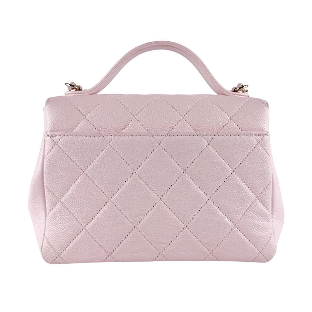 Chanel Light Pink Grained Calfskin Handbag Shoulder Bag