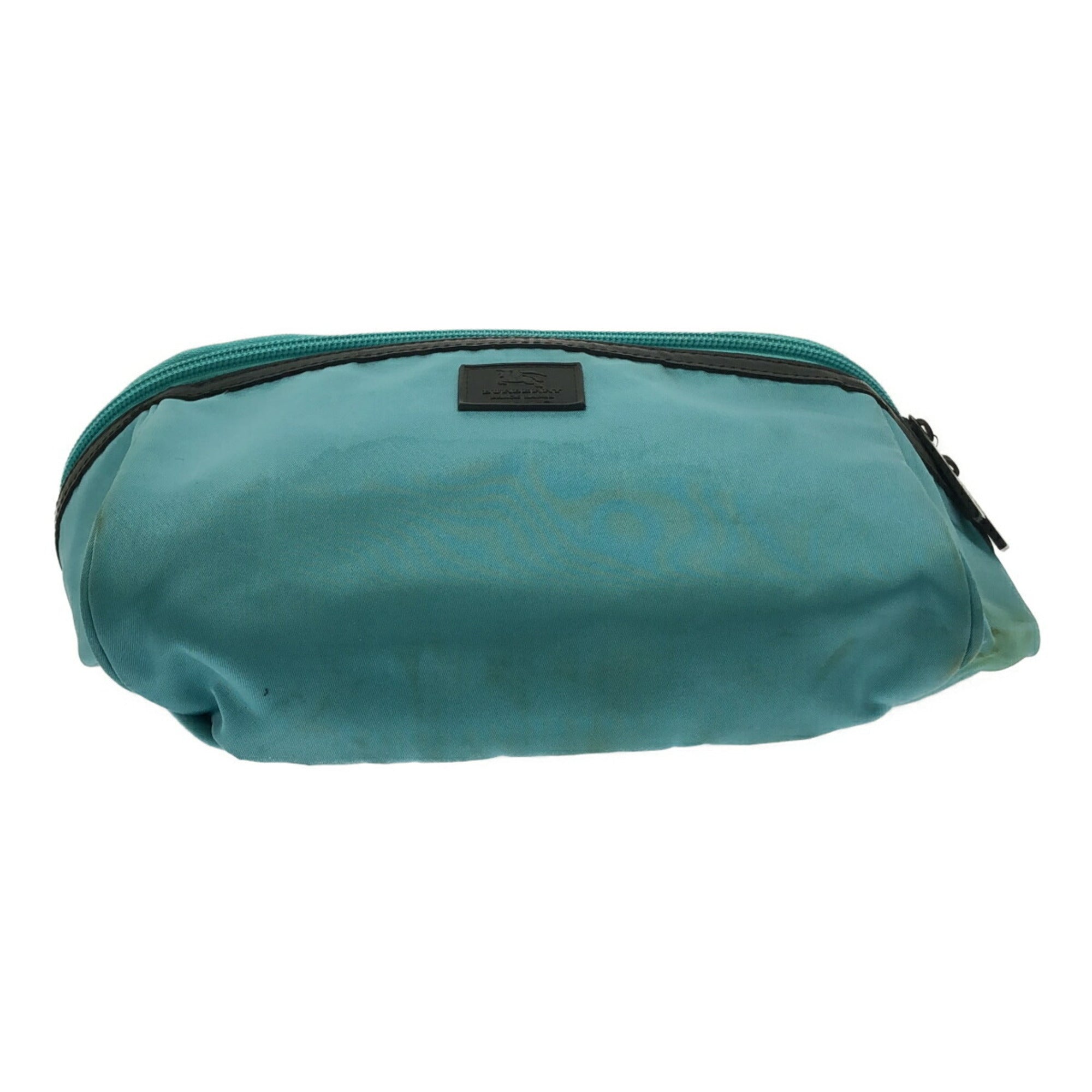 Burberry Black Label Turquoise Nylon Leather Shoulder Bag