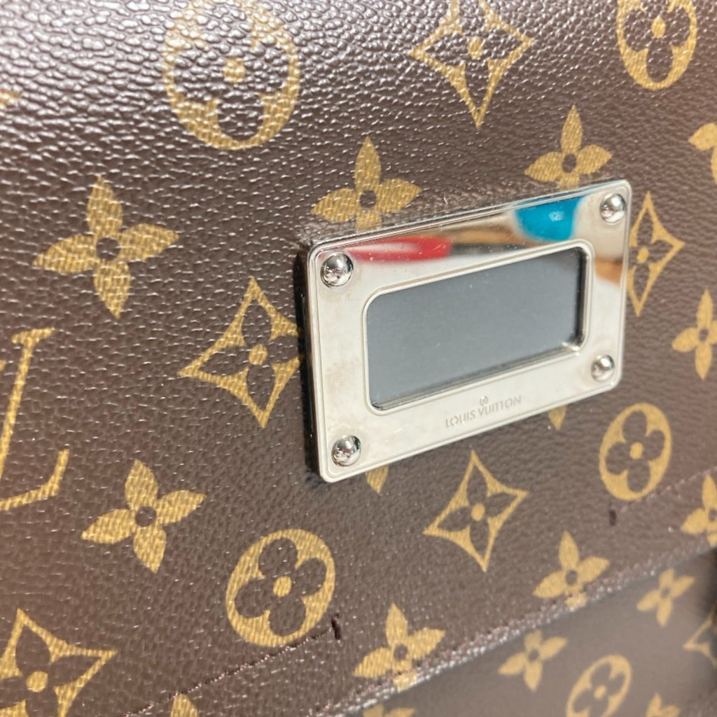 Louis Vuitton Black Brown Monogram Monogram Briefcase Handbag Tote Bag