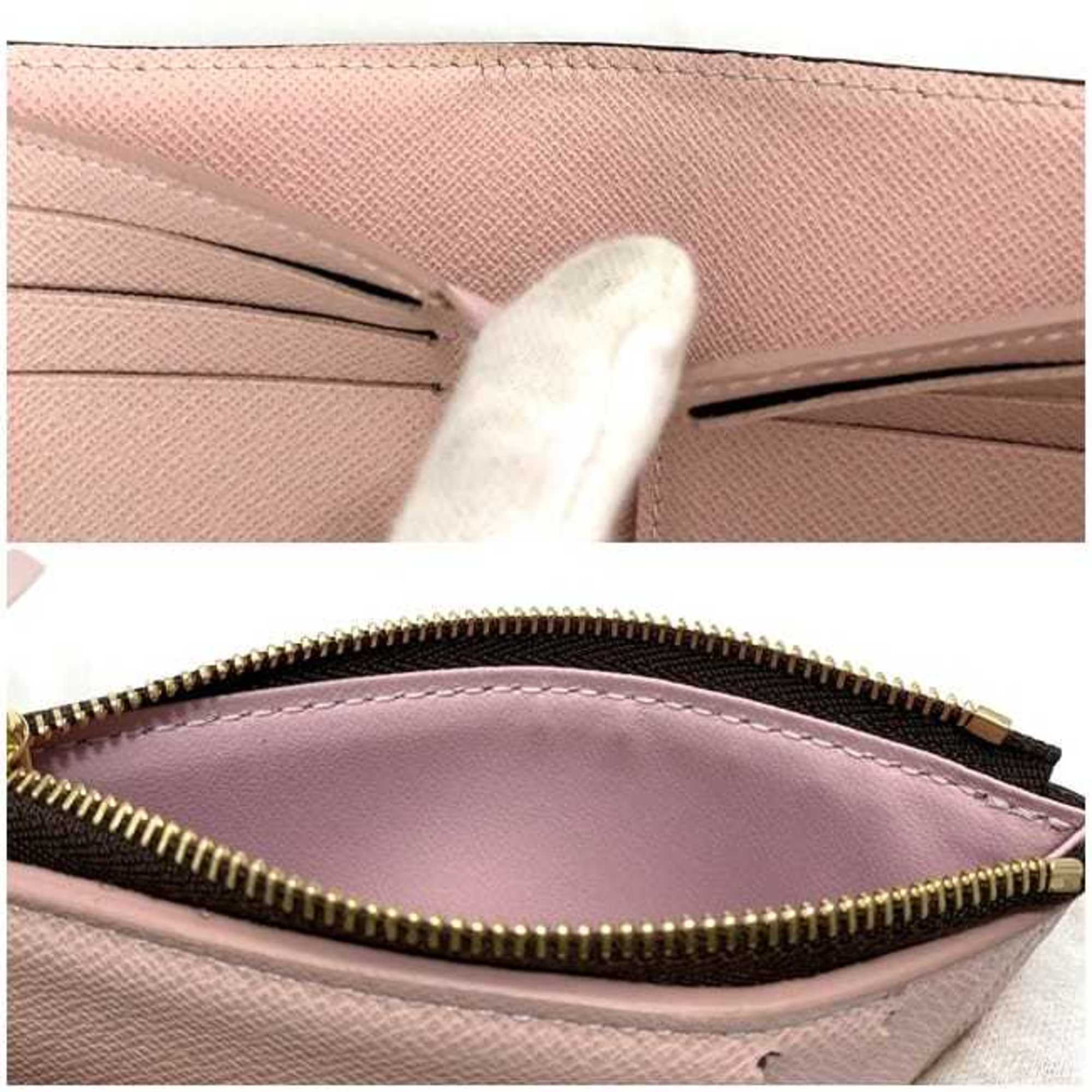 Louis Vuitton Brown Monogram Pink Rose Ballerine Monogram Wallet (Tri-Fold)