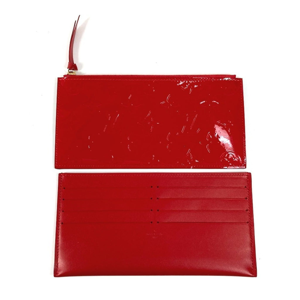 Louis Vuitton Red Color Monogram Vernis Canvas Clutch Bag Pochette Shoulder Bag