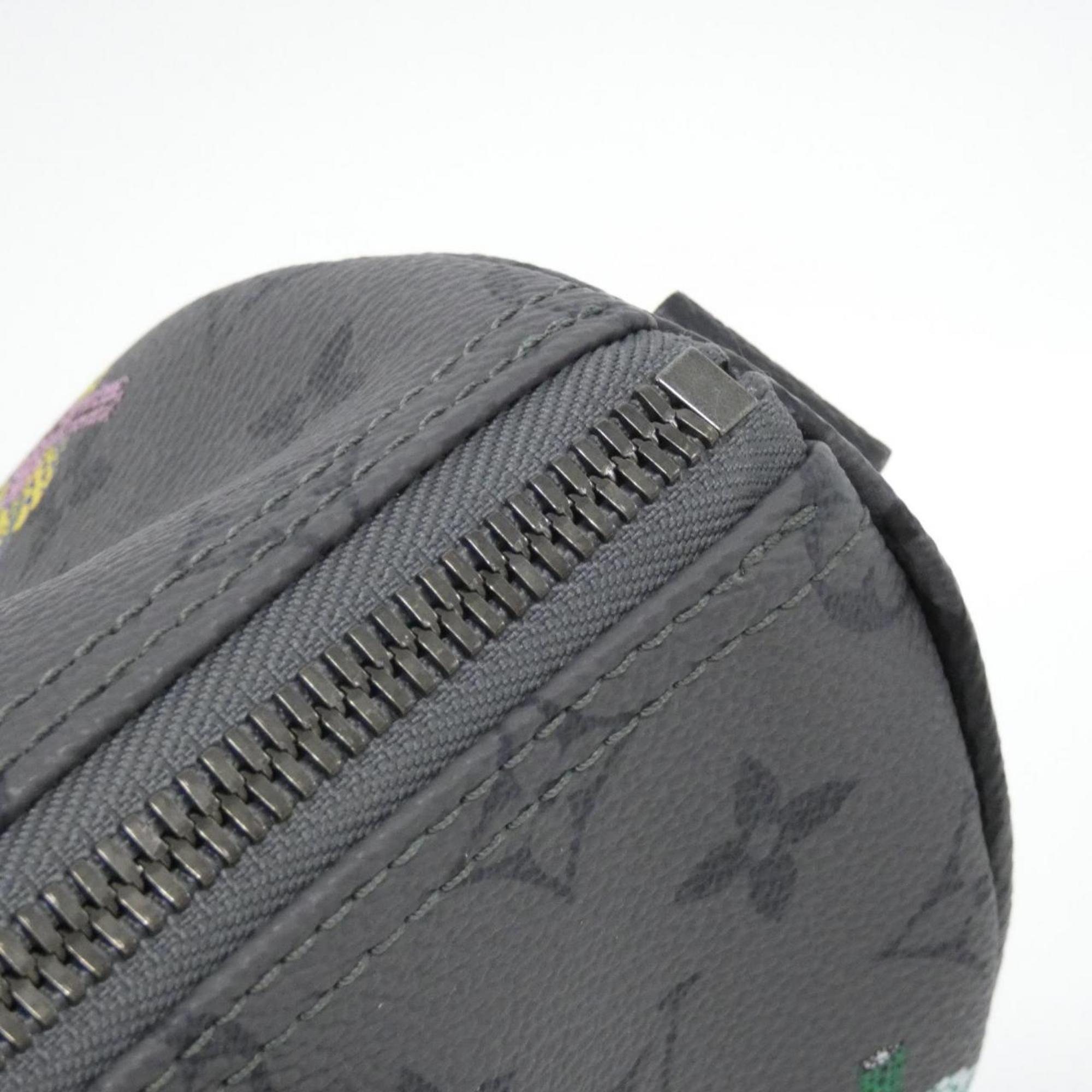 Louis Vuitton Black Gris Coated Canvas Boston Bag