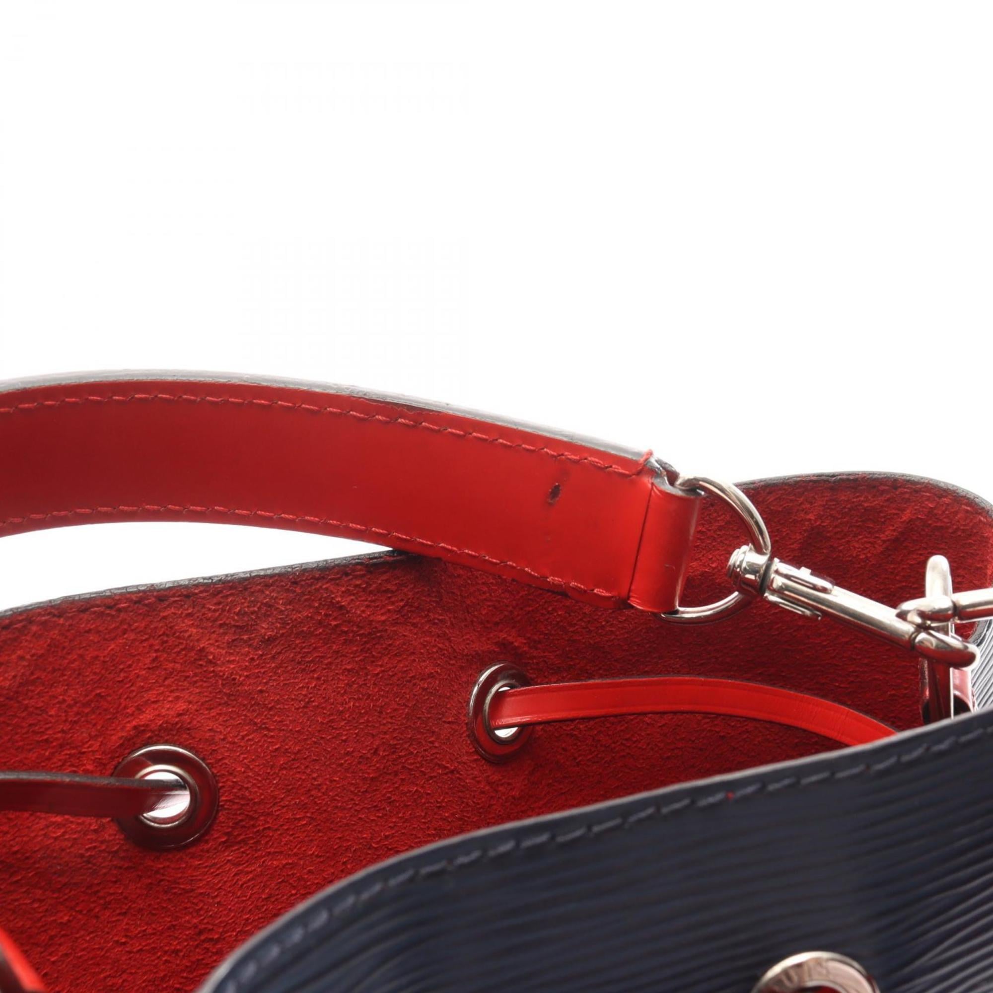 Louis Vuitton Indigo Navy Red Color Epi Leather Handbag