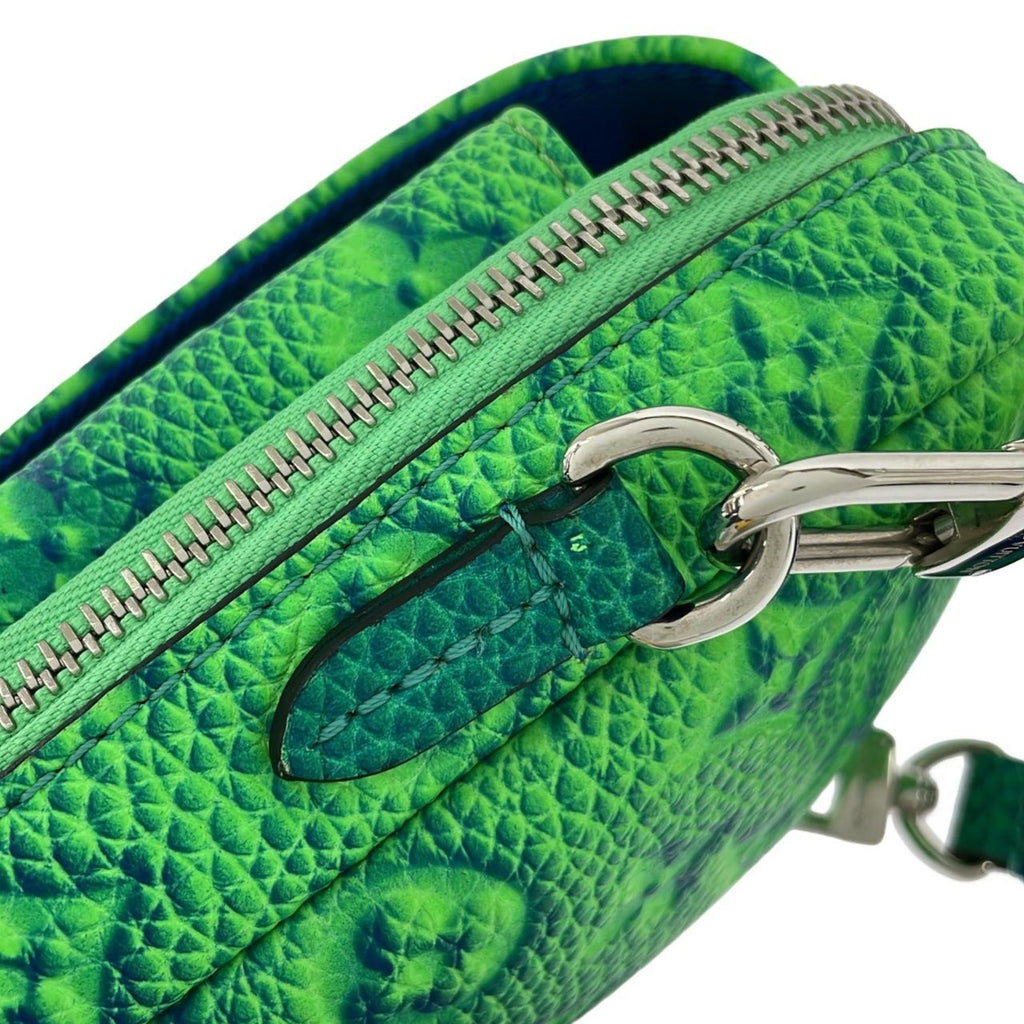 Louis Vuitton America’S Cup Blue Vert Leather Phone Wallet