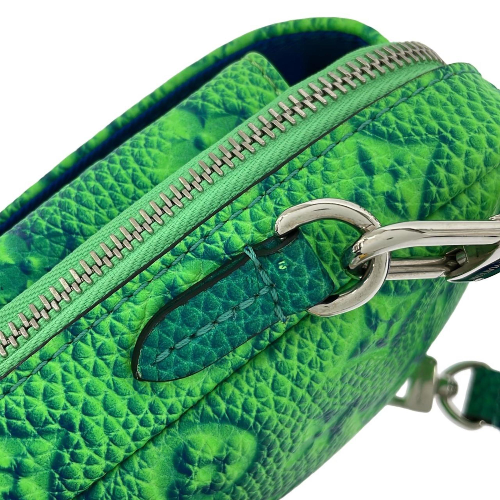 Louis Vuitton America’S Cup Blue Vert Leather Phone Wallet